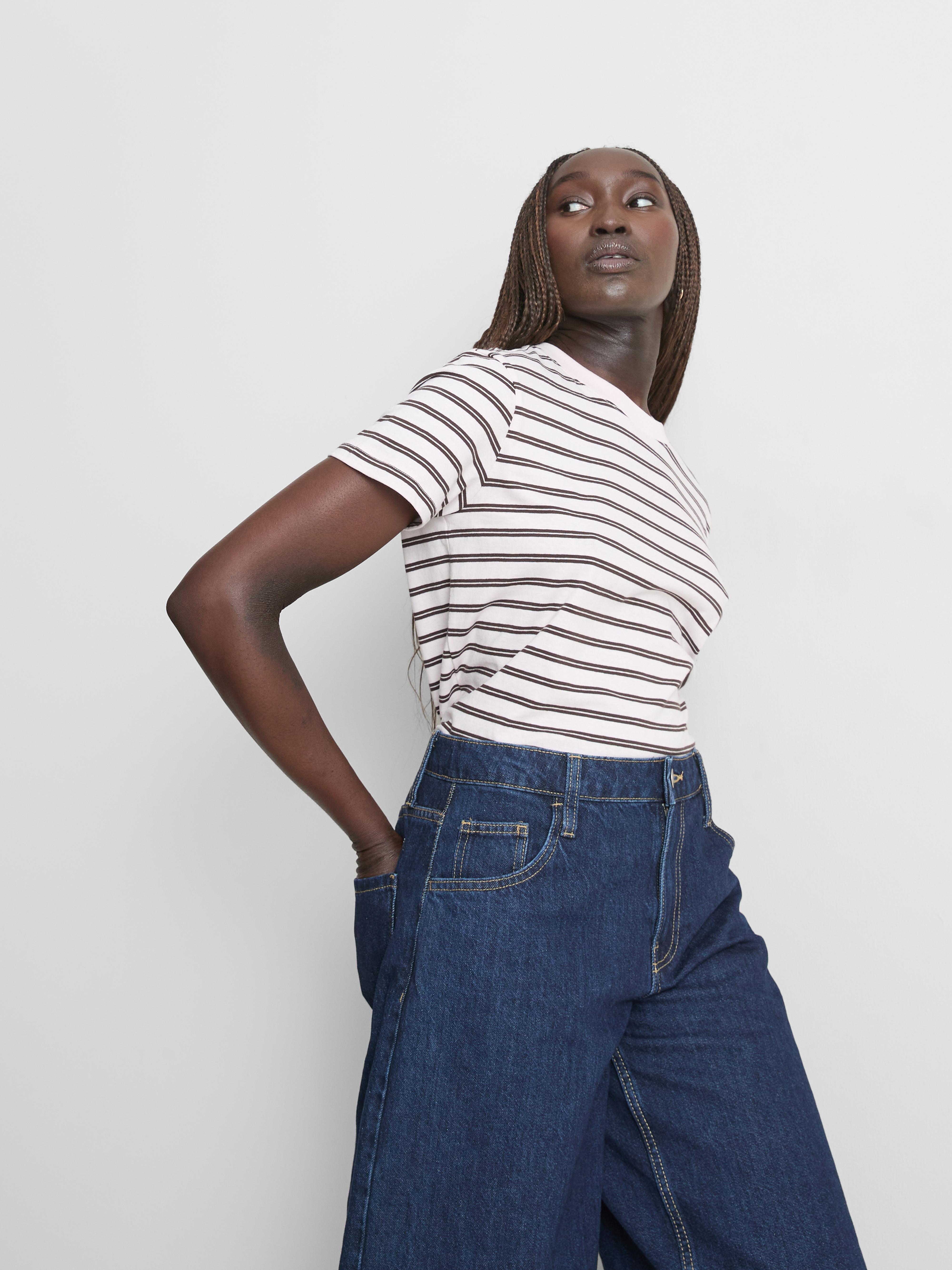 Striped Cotton Crewneck Tee