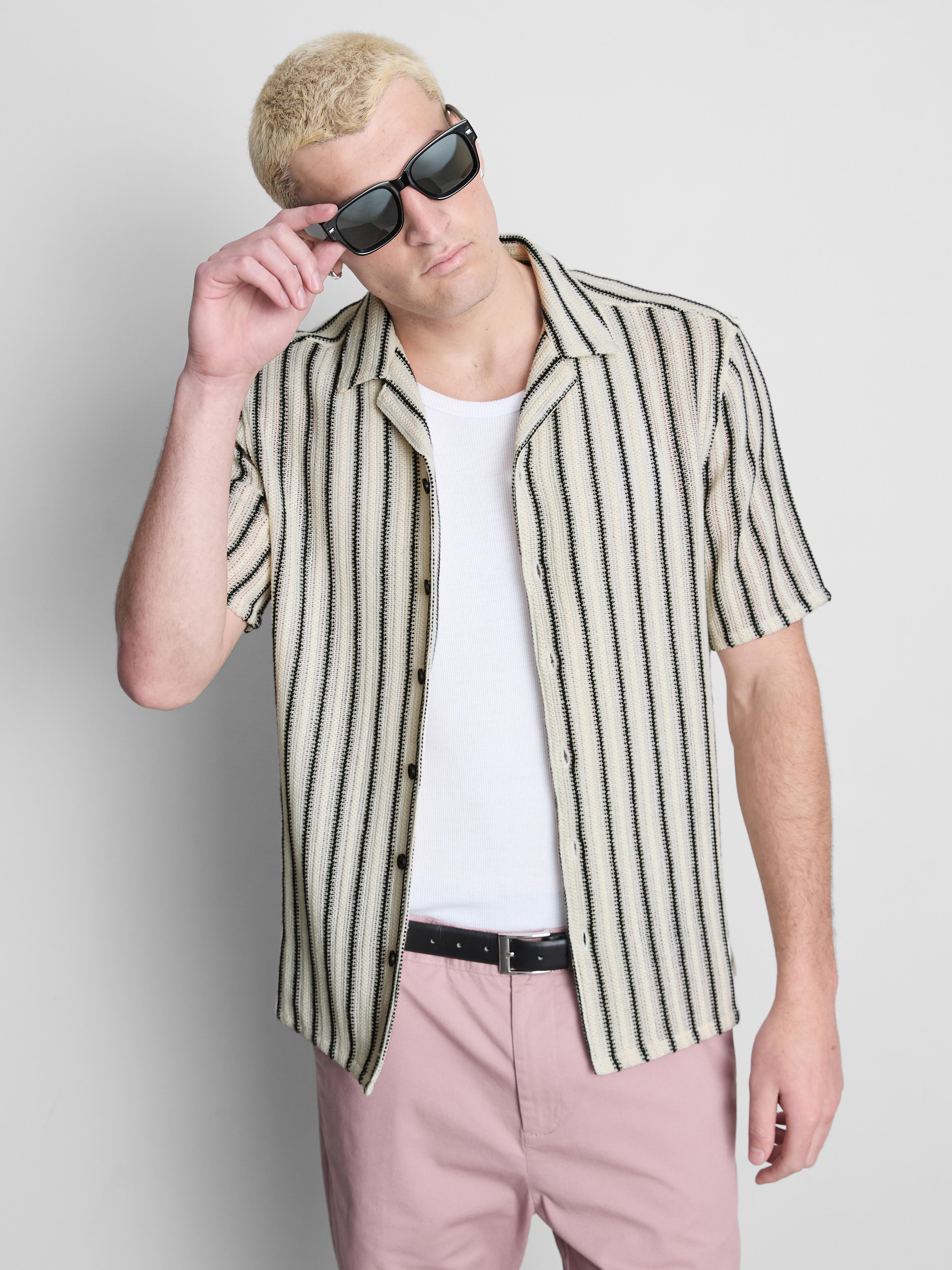 Stripe Crochet Shirt