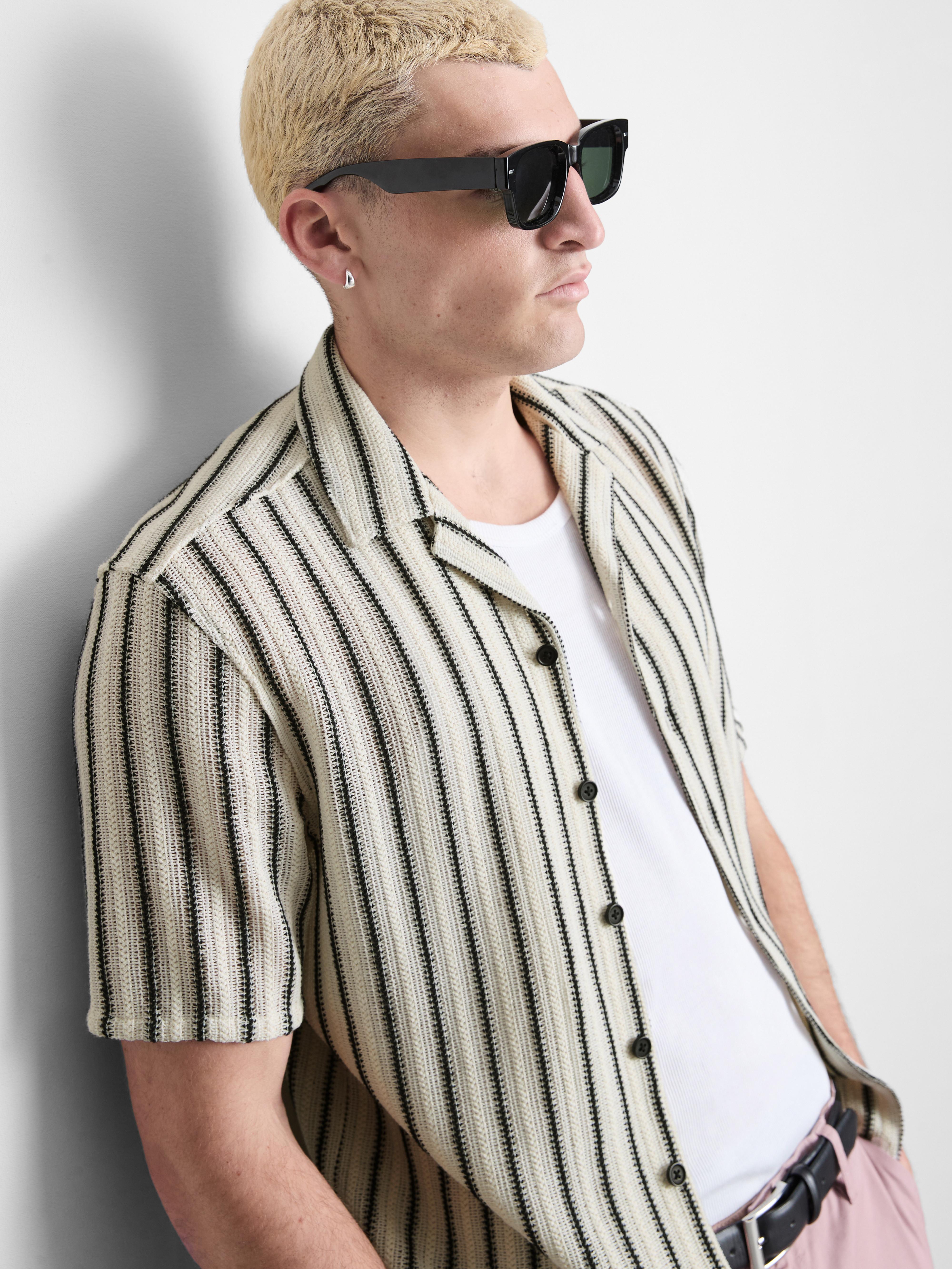 Stripe Crochet Shirt