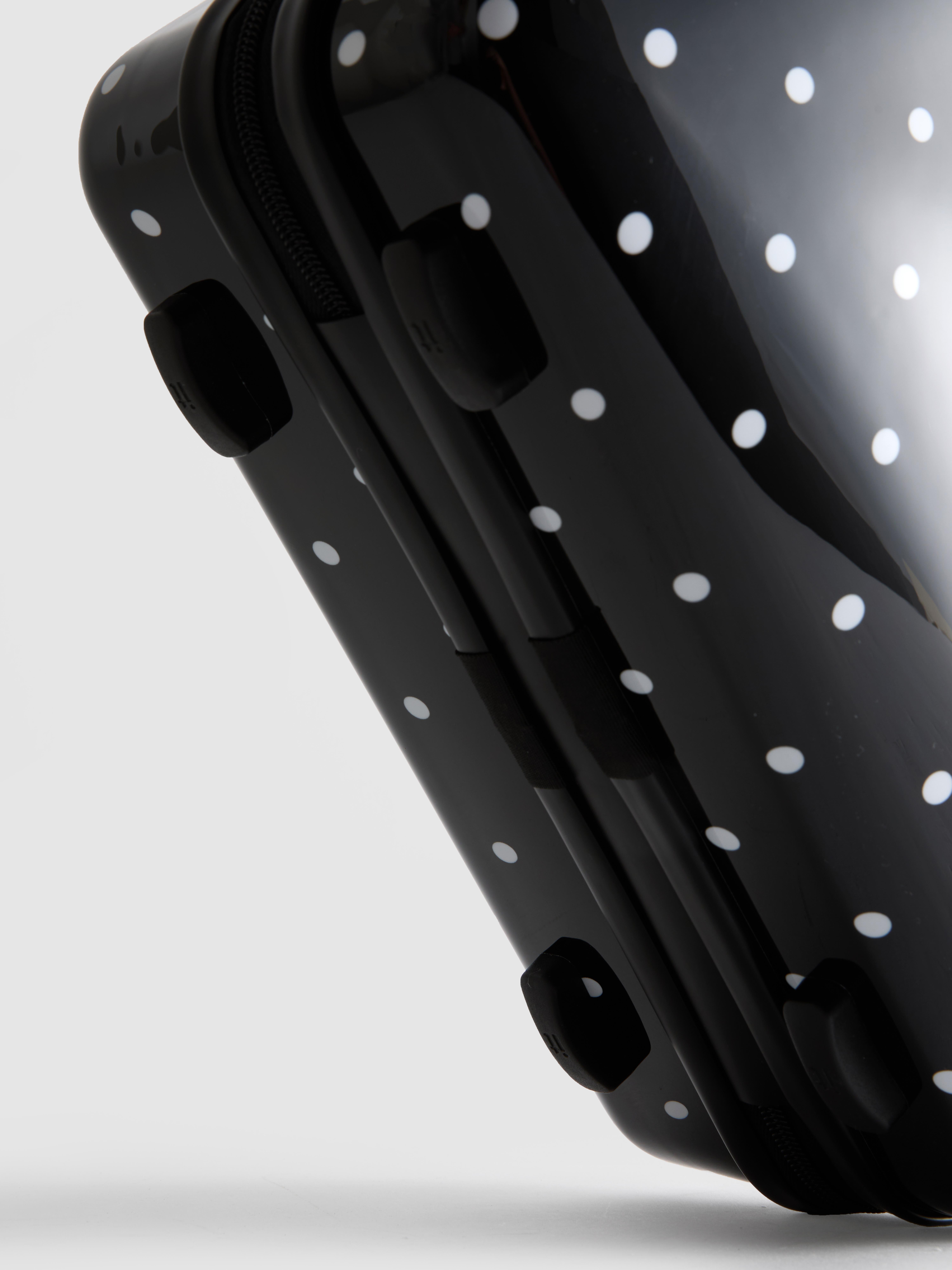 Black/White it Luggage Hard-Shell Polka Dot Vanity Case
