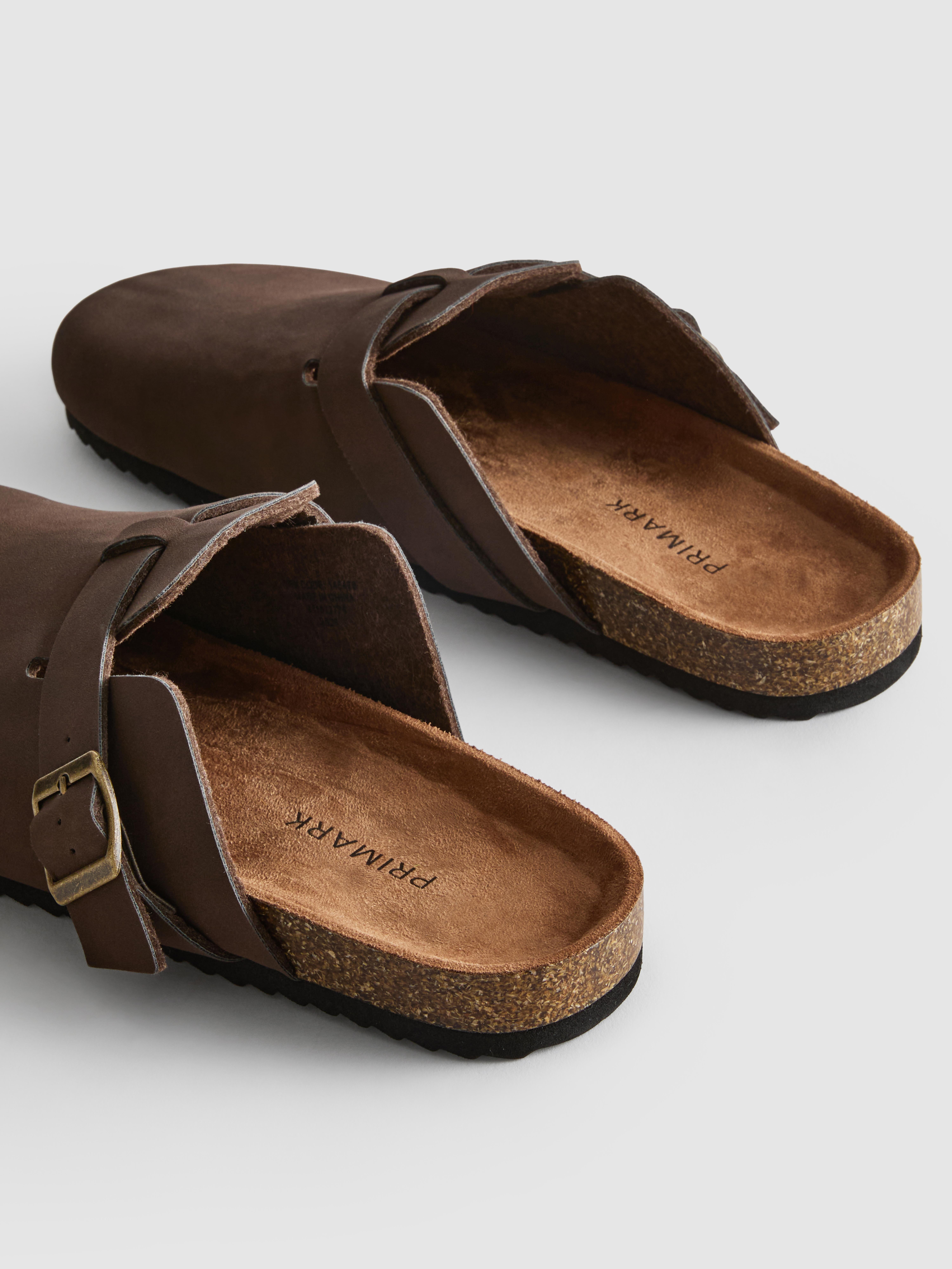 Men's Mocha Closed Toe Mule Slippers