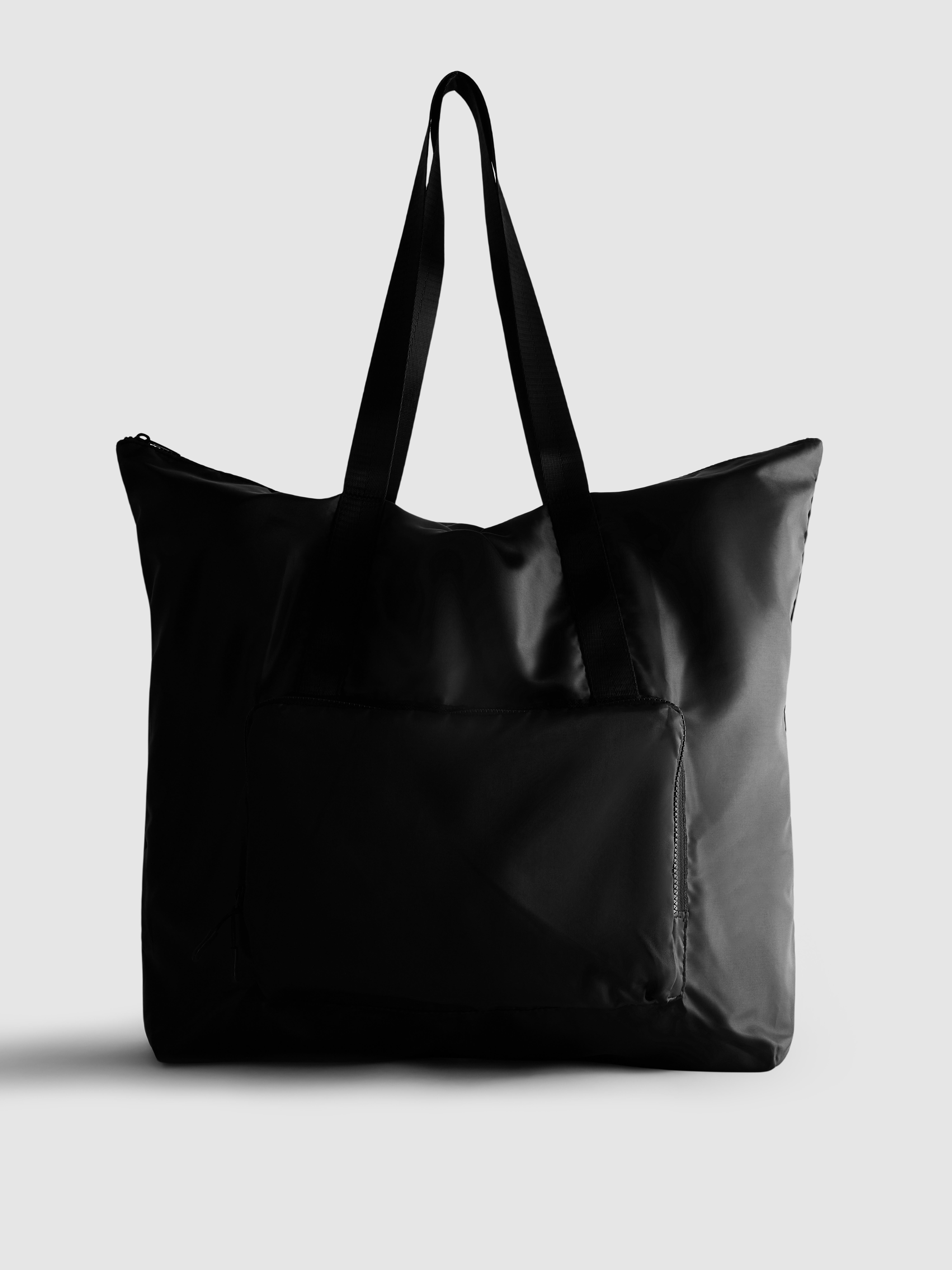 Women's Black Pack and Go Shopper Bag