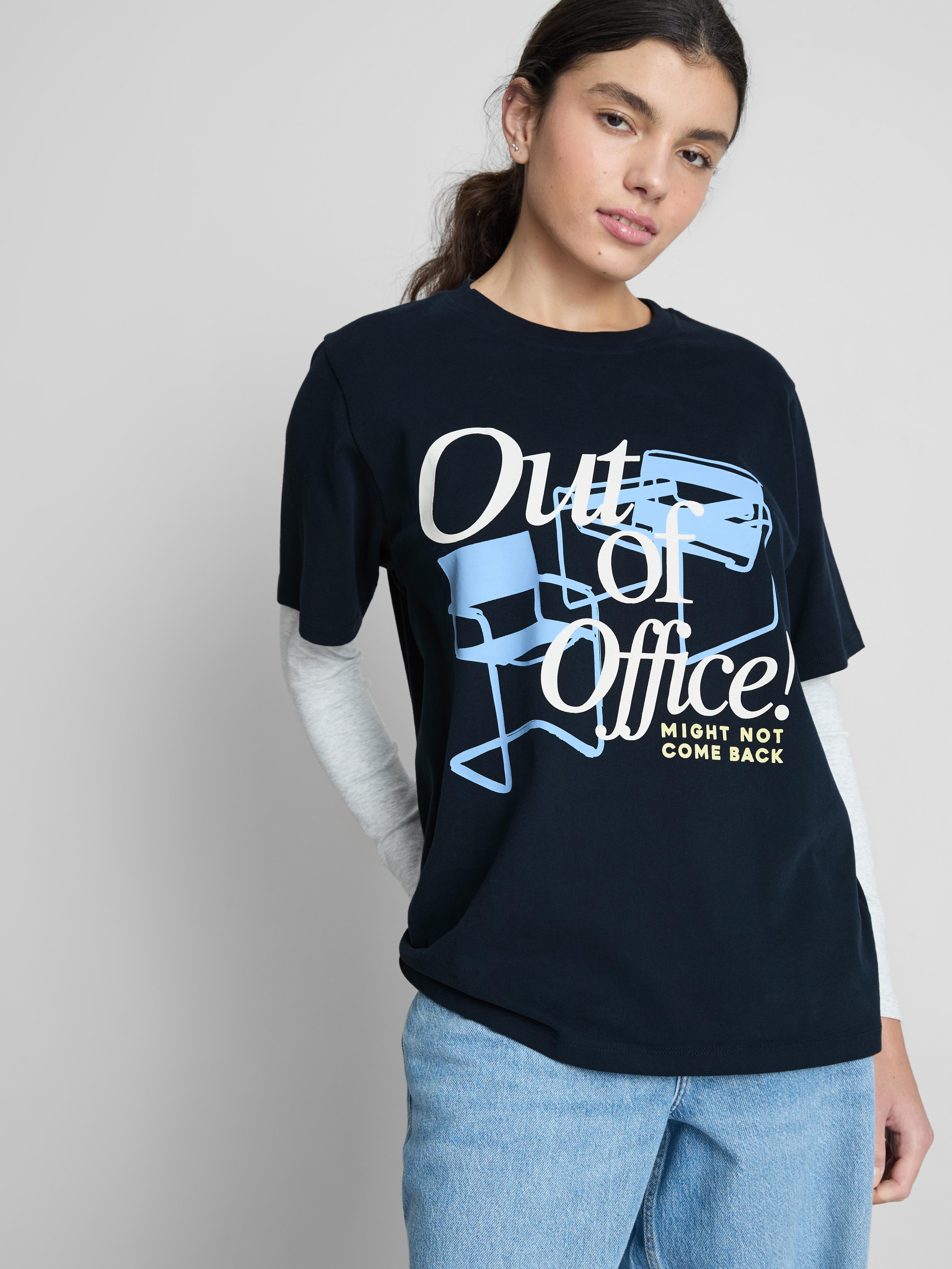 Women's Navy The Primark Scene | Oversized Graphic T-Shirt