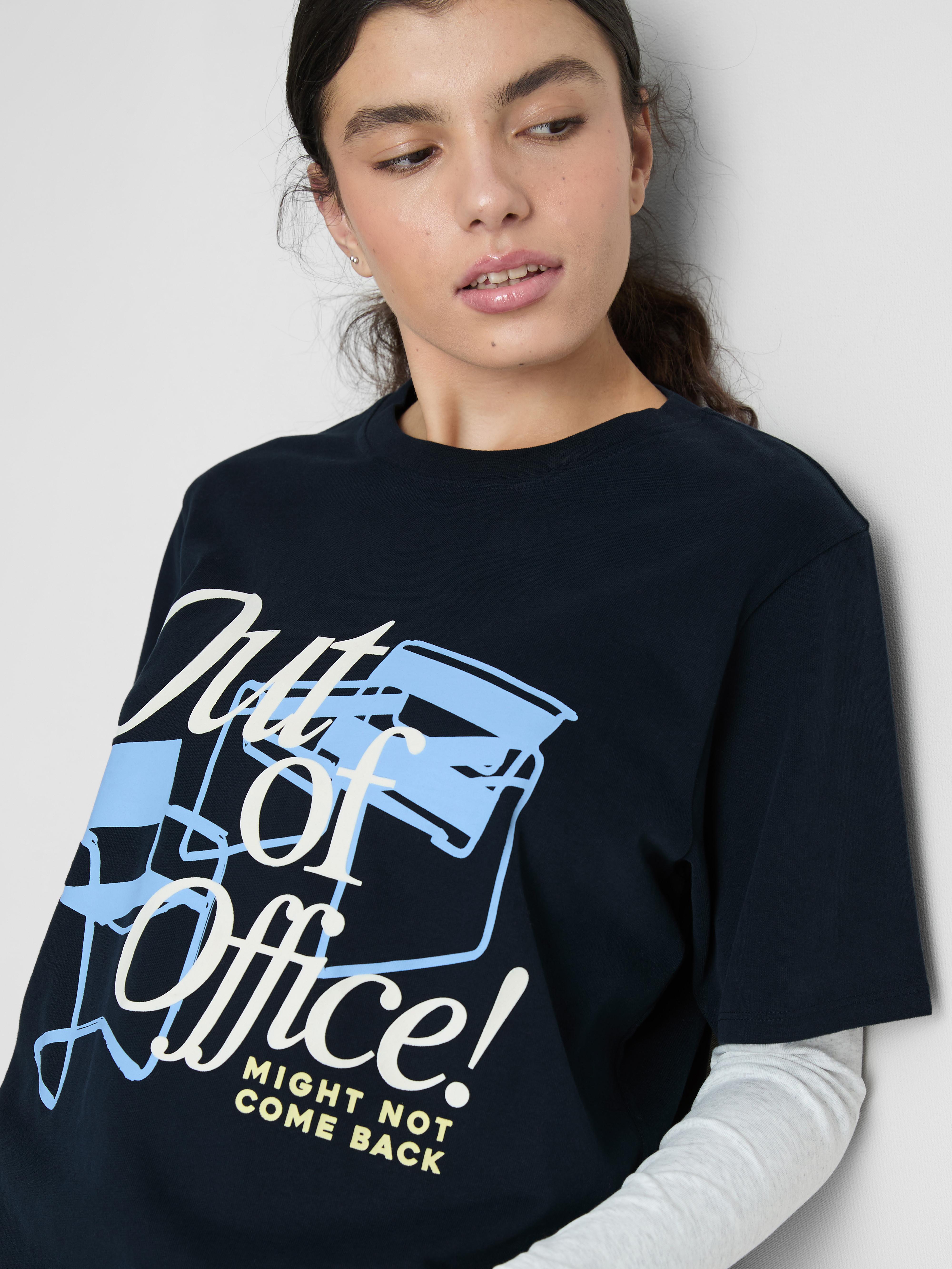 Women's Navy The Primark Scene | Oversized Graphic T-Shirt