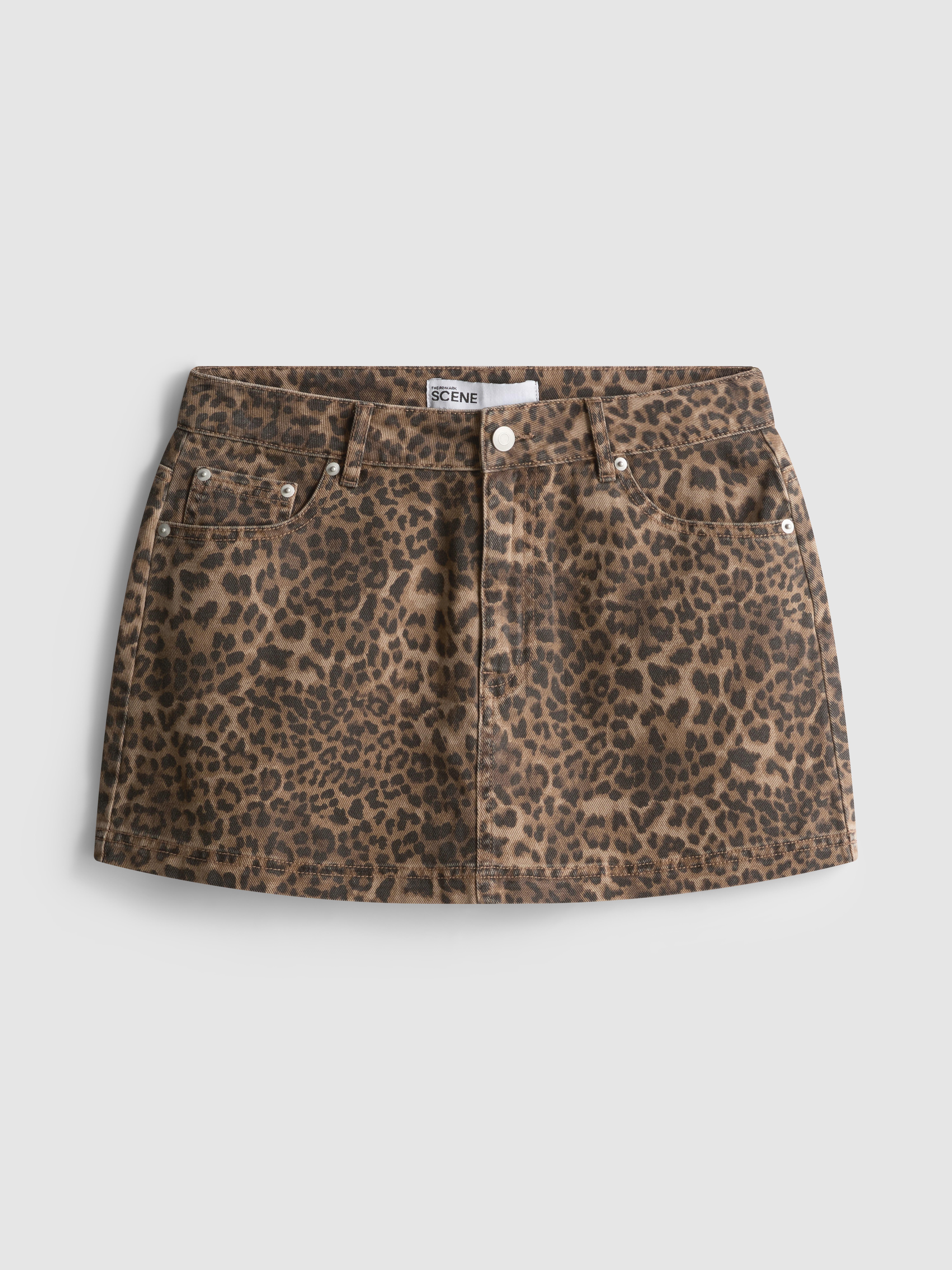 The Primark Scene | Denim Leopard Mini Skirt