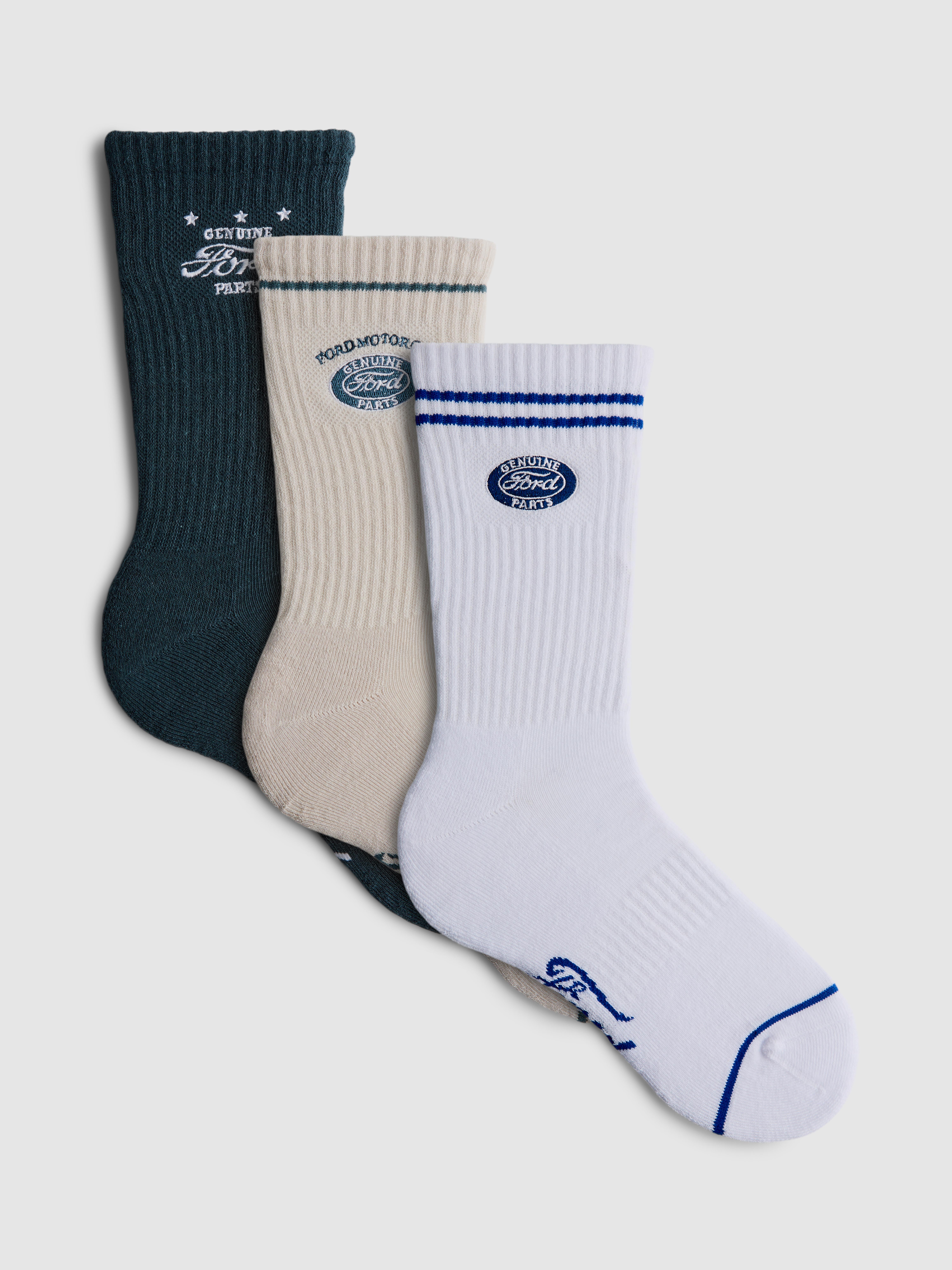 3pk Ford Ribbed Socks