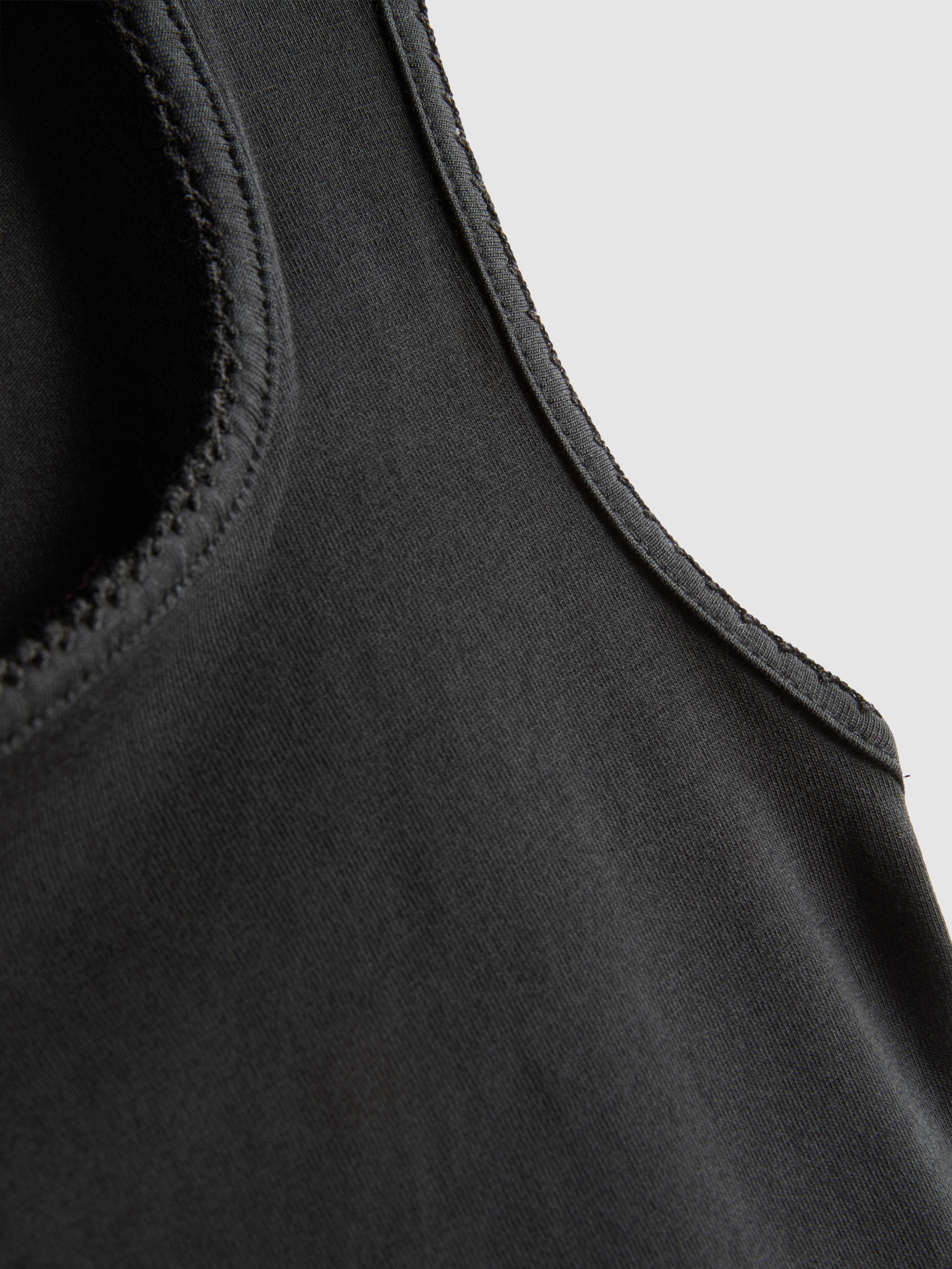 Cotton-Rich Scallop-Trim TankTop