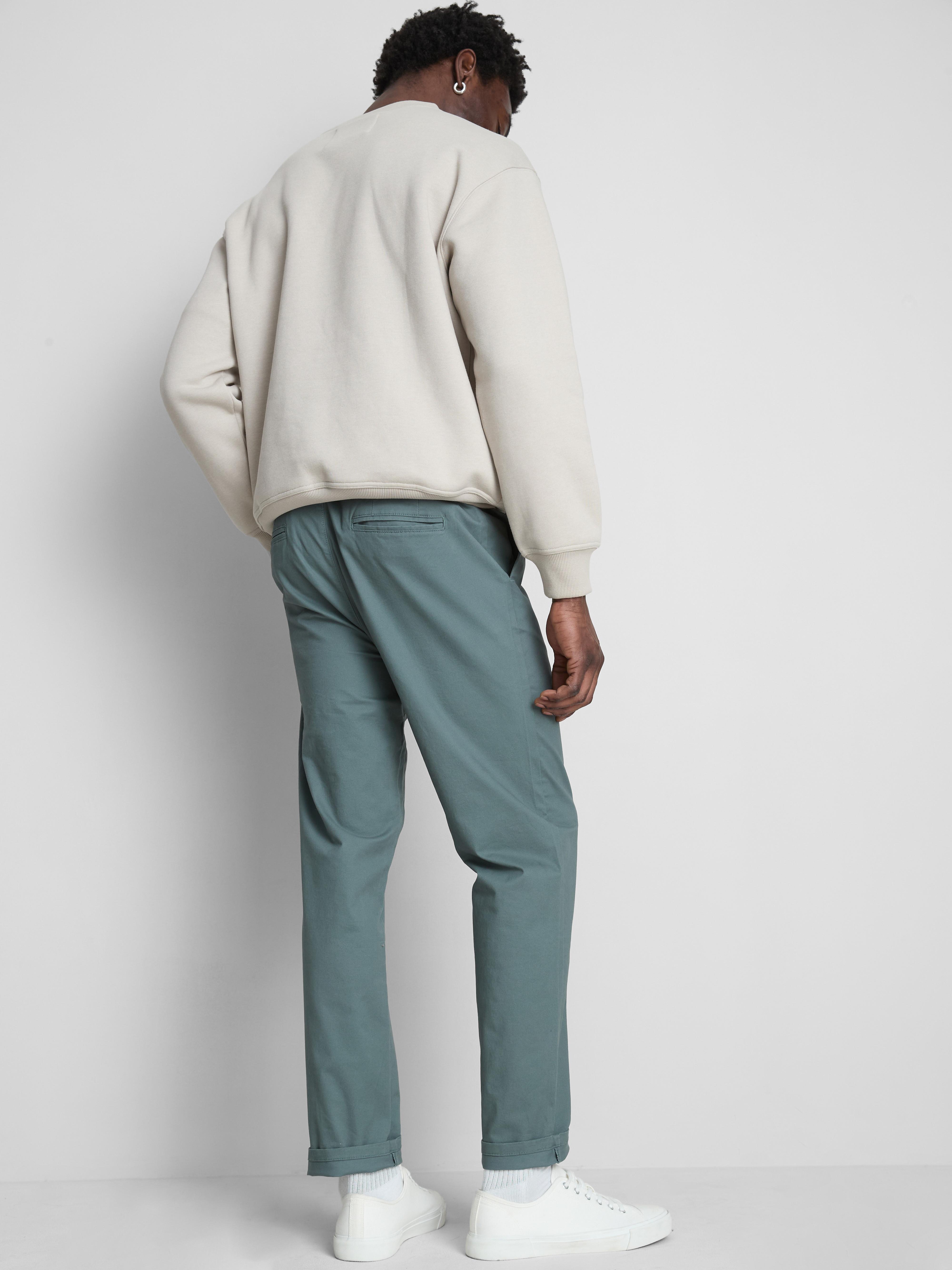 Men's Green Slim Chinos