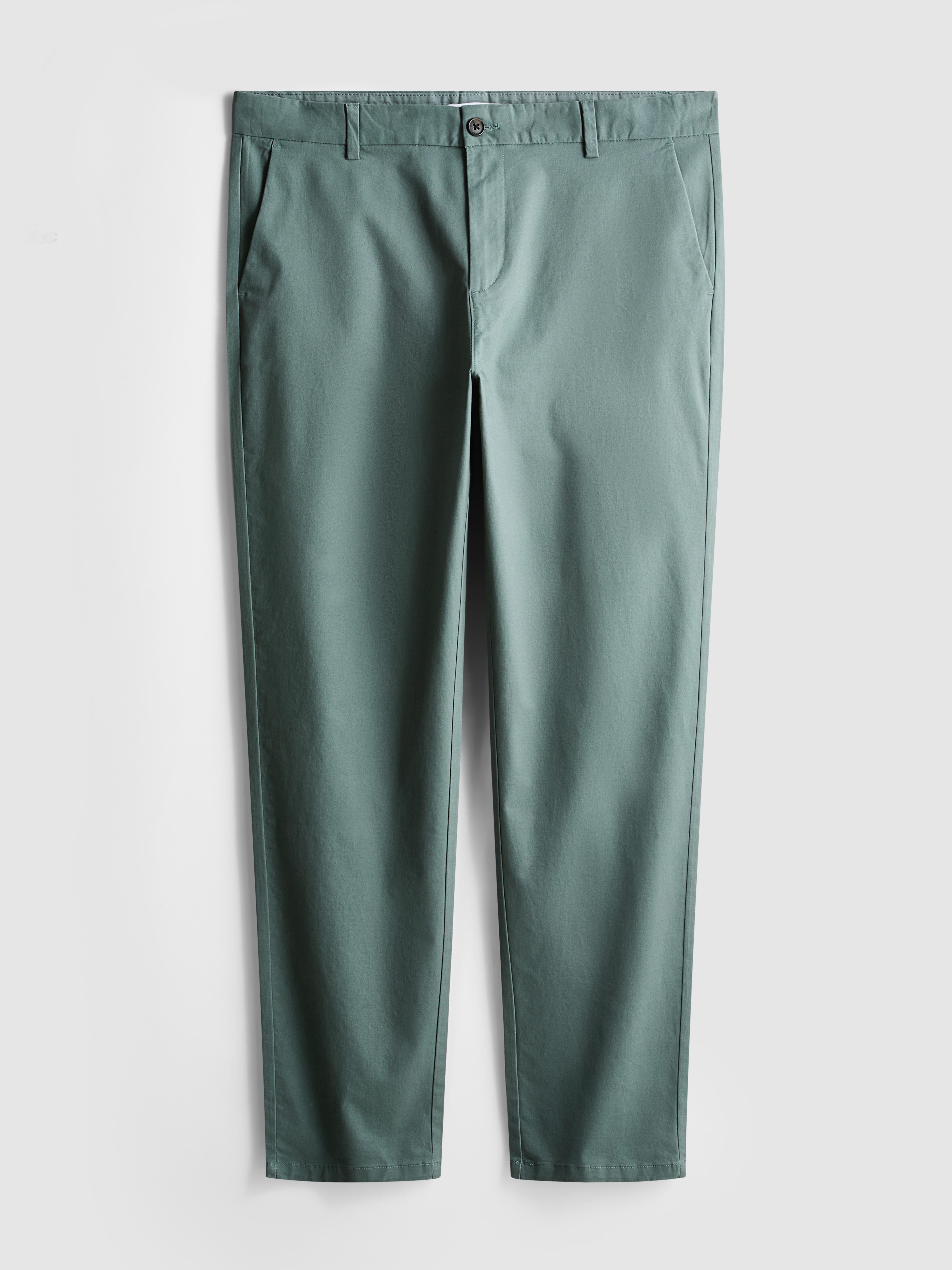 Men's Green Slim Chinos