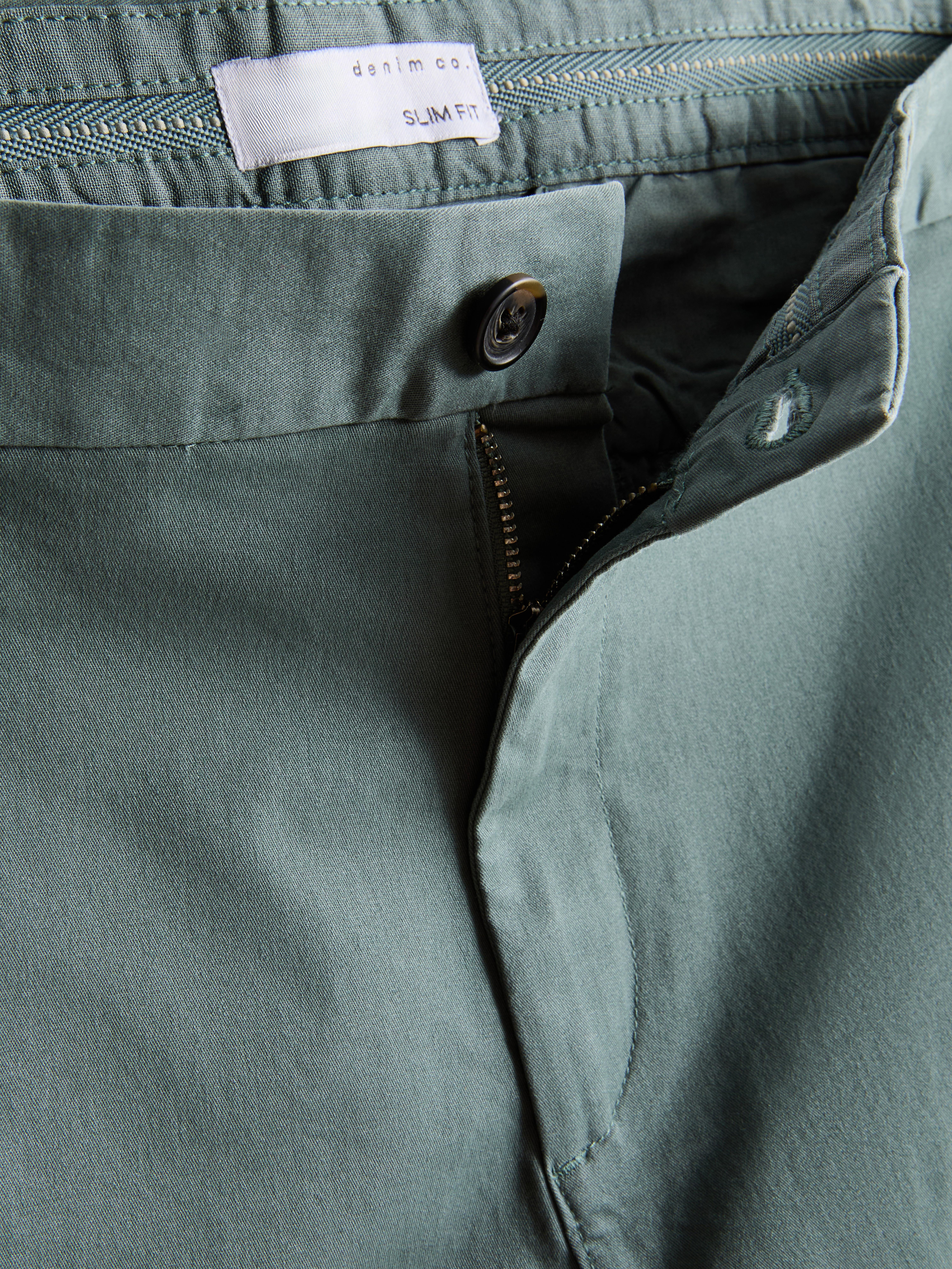 Men's Green Slim Chinos