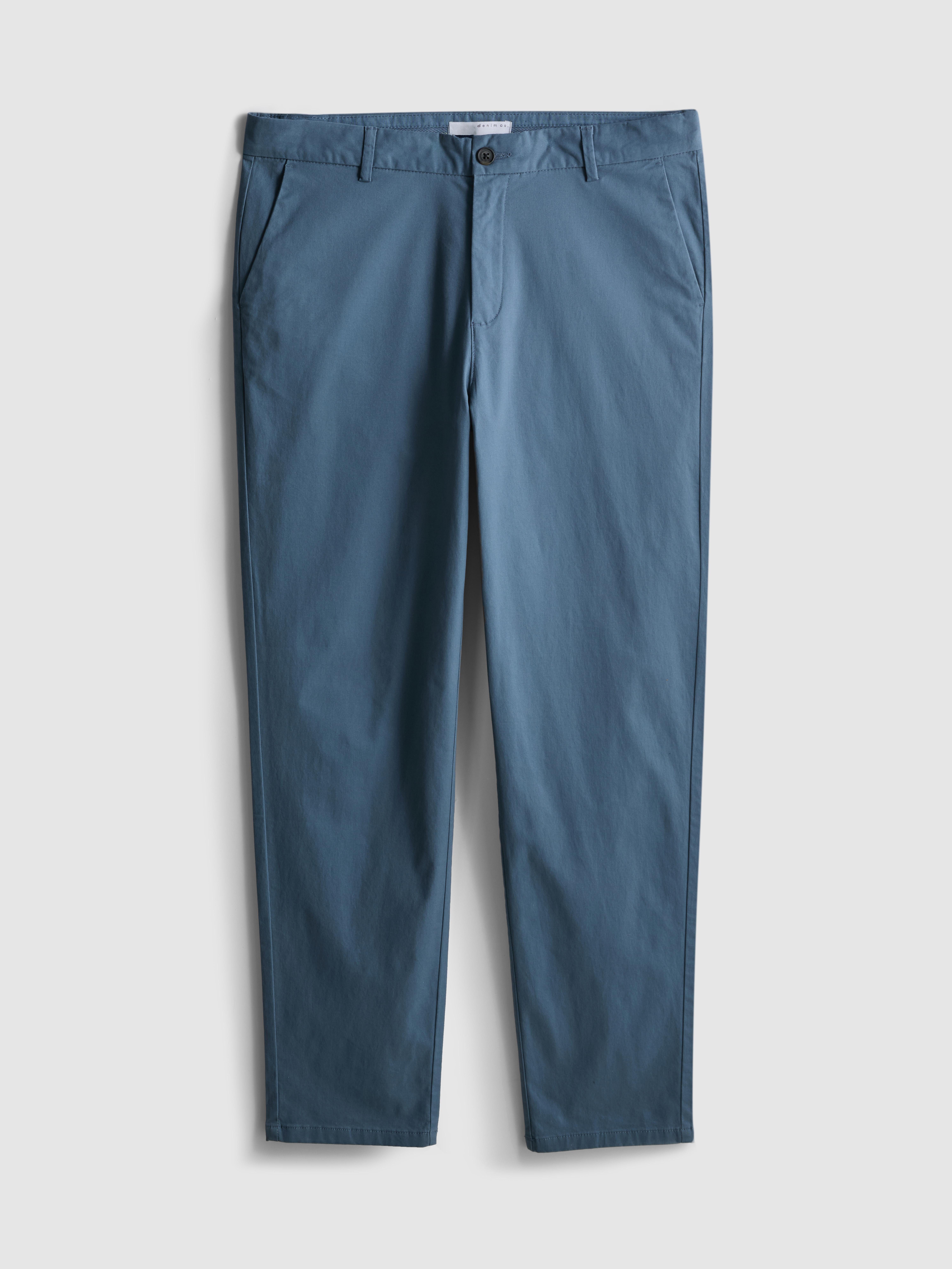 Men's Blue Slim Chinos
