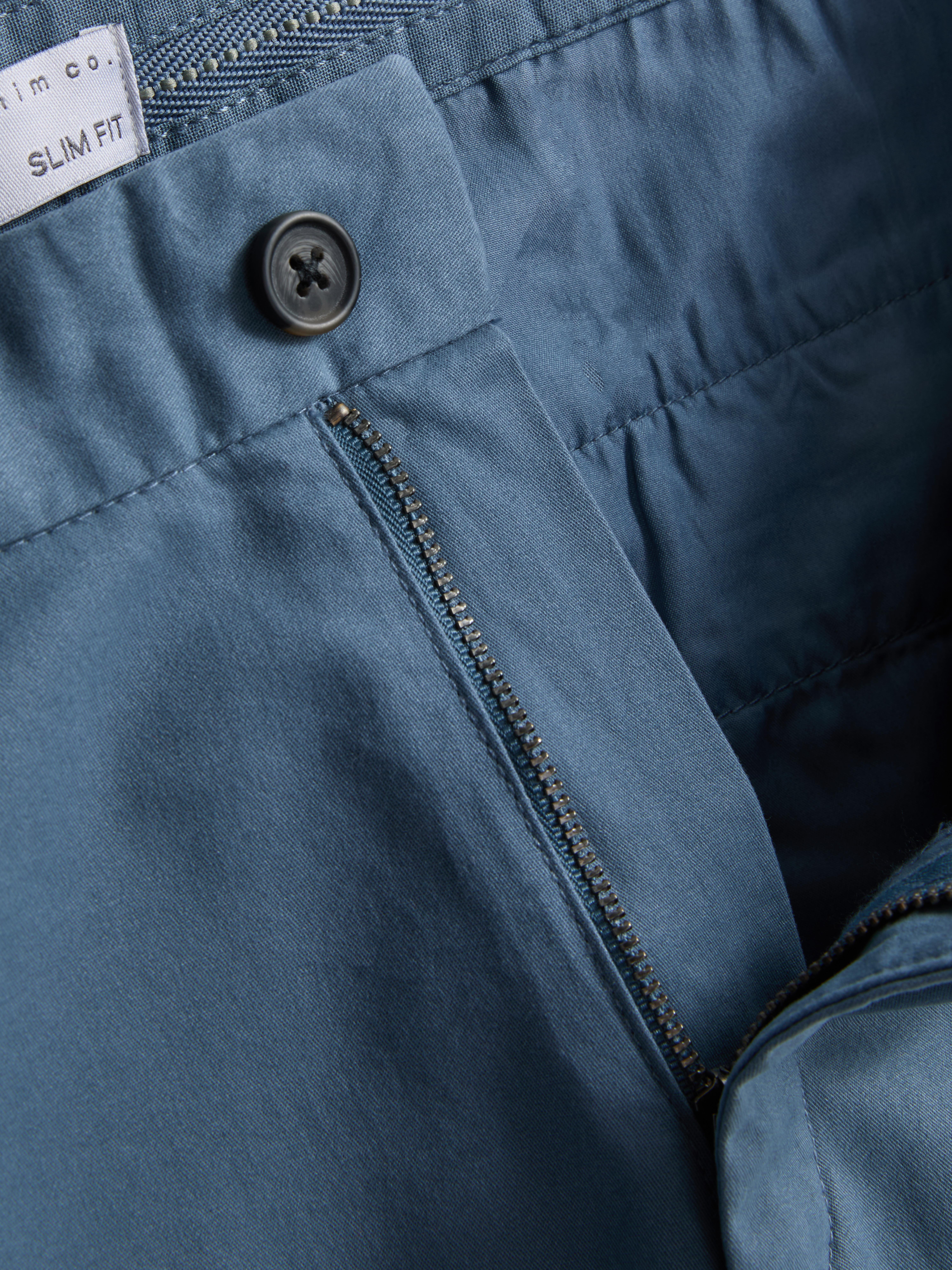 Men's Blue Slim Chinos