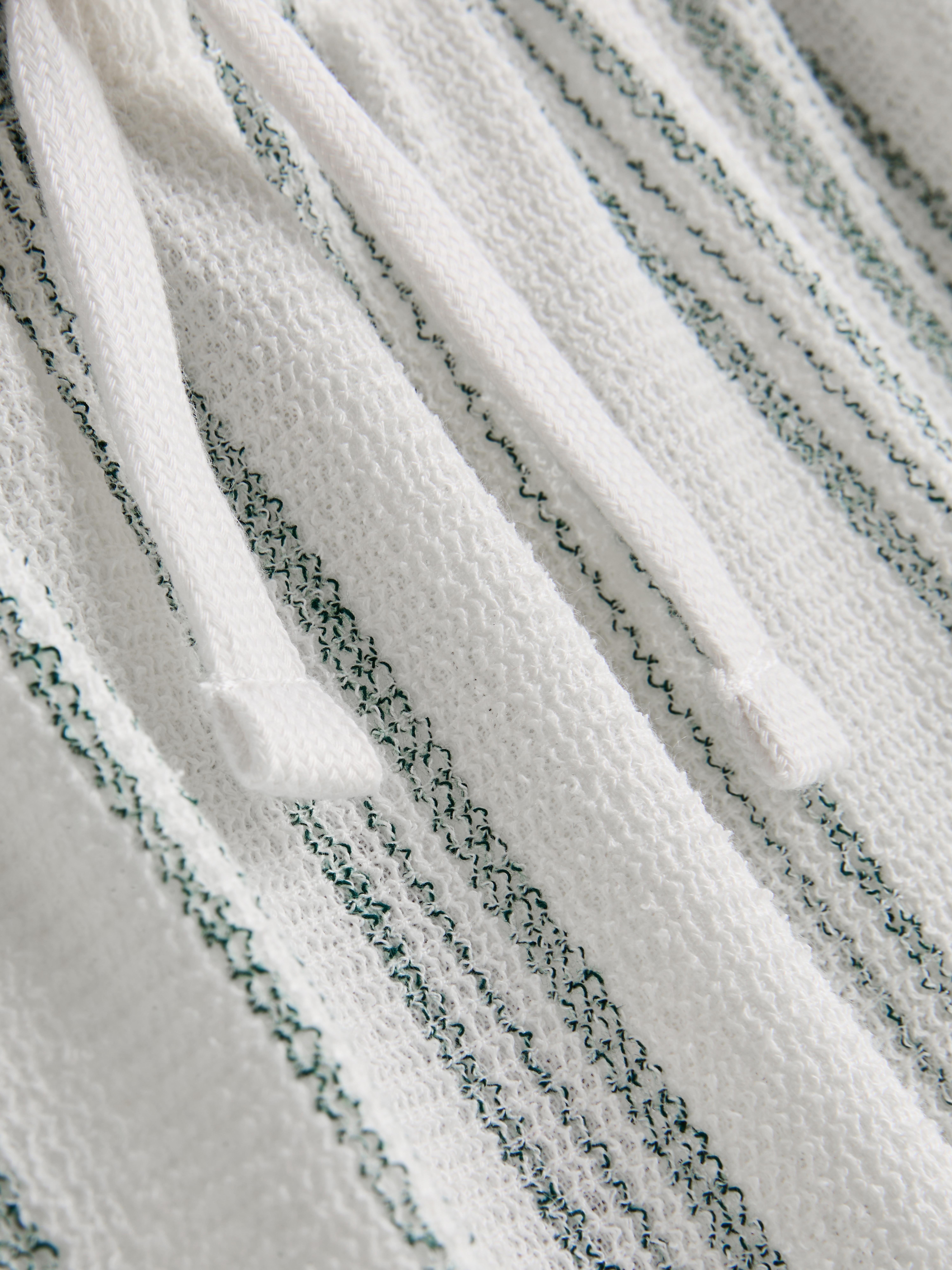 Men's Green Striped Pajama Shorts