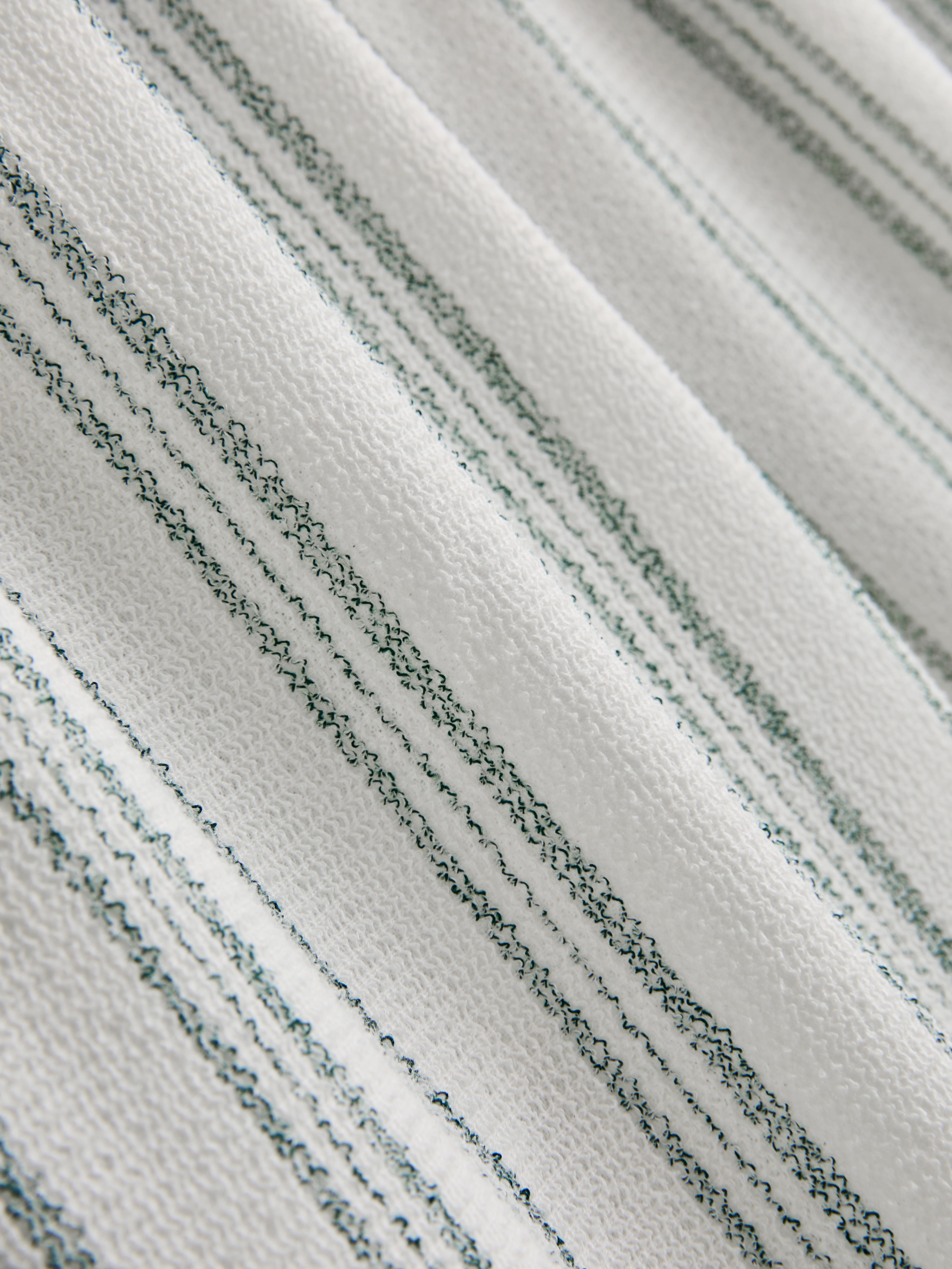 Men's Green Striped Pajama Shorts