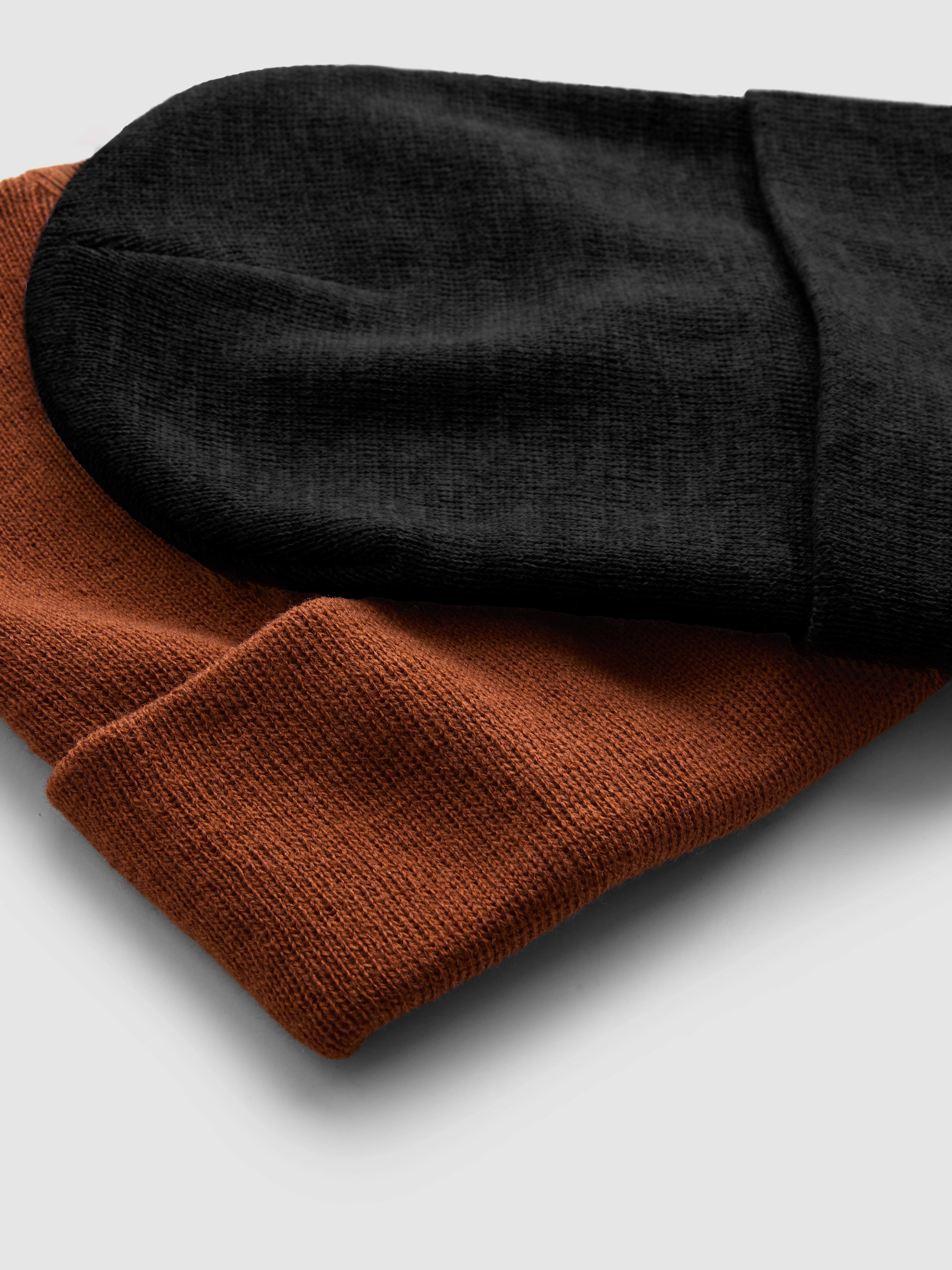 2pk Deep Cuff Beanie Hats