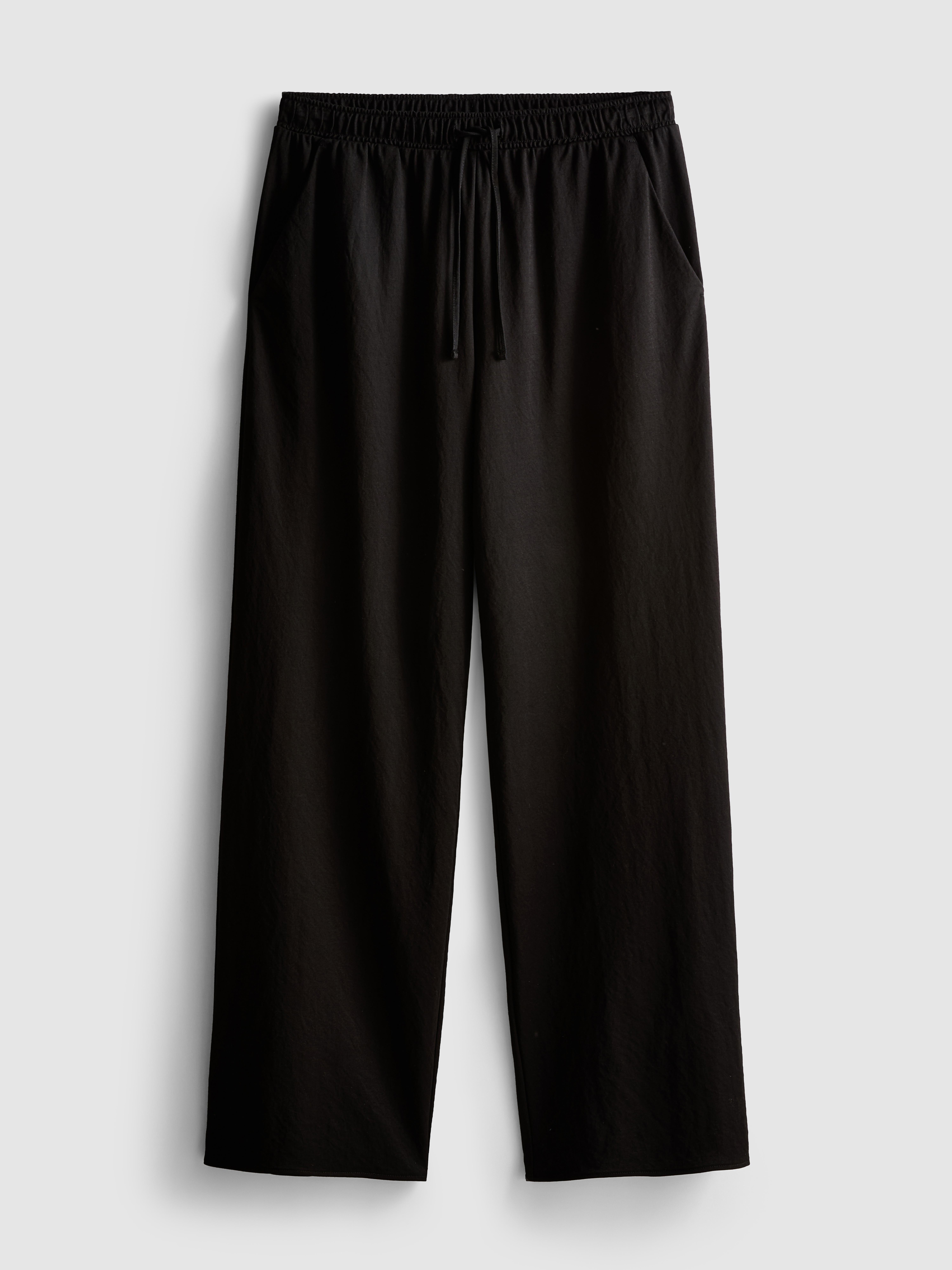Pantalones de pernera ancha con textura