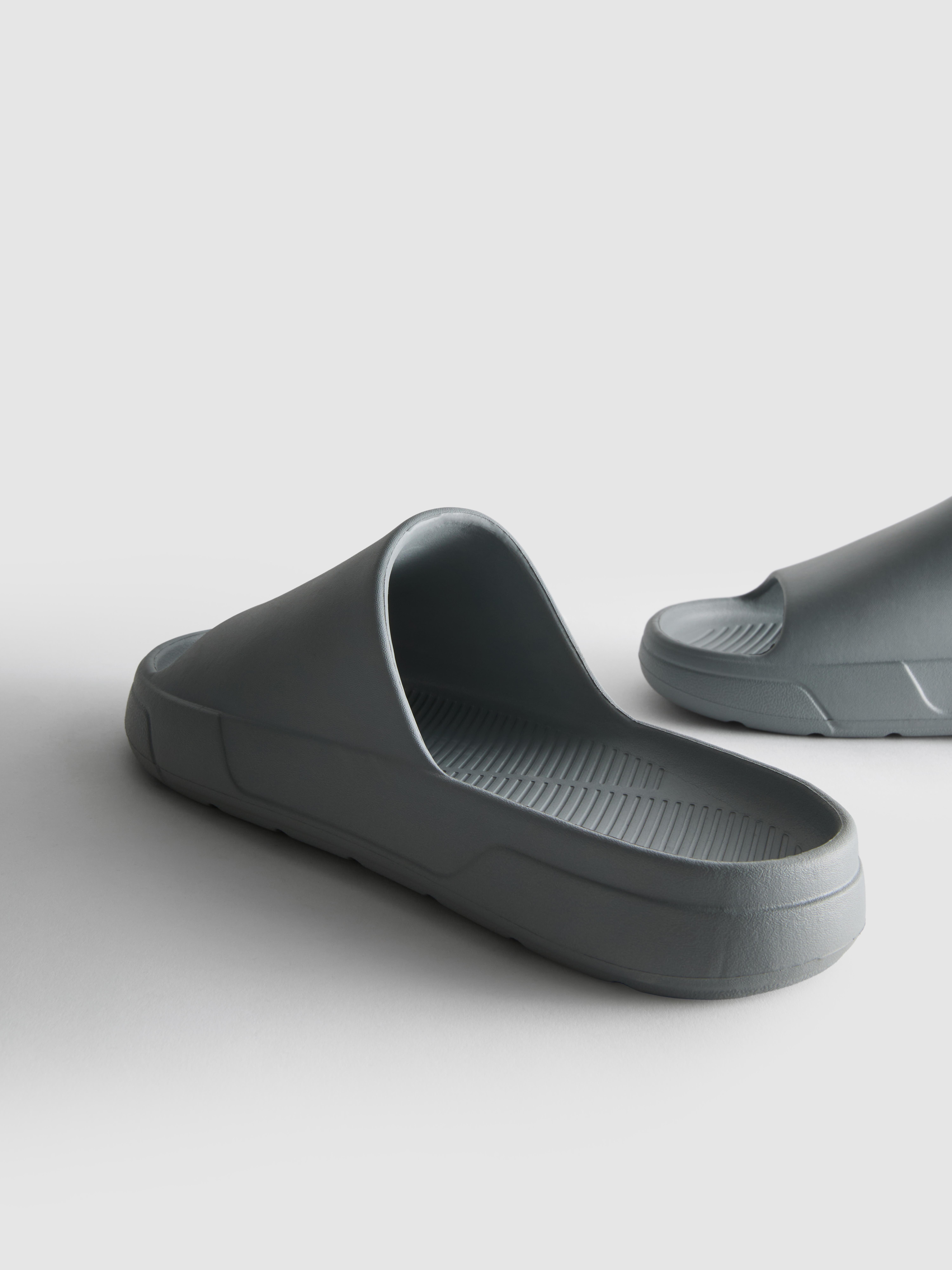 Men's Gray Chunky Sole Slide