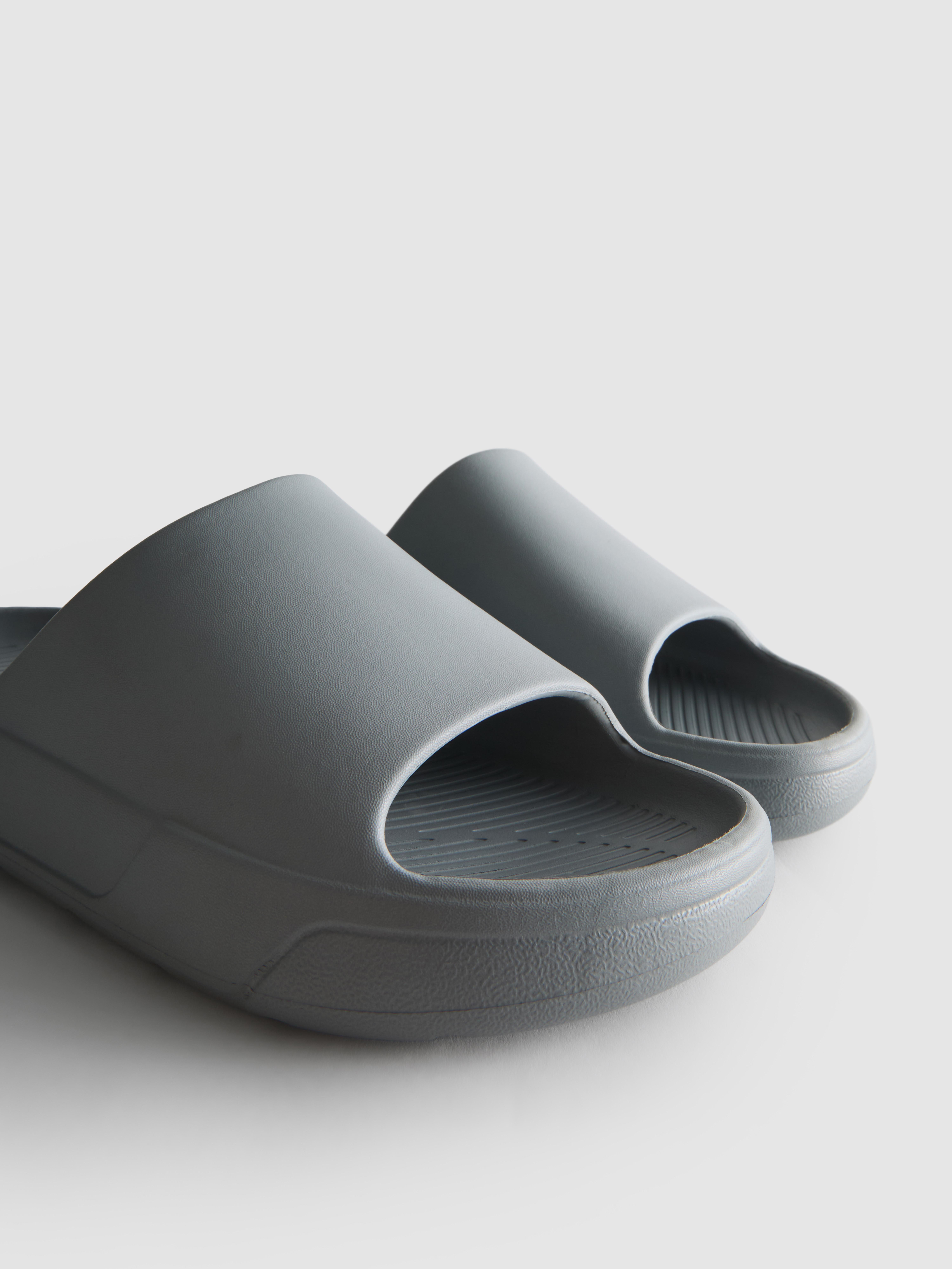 Men's Gray Chunky Sole Slide