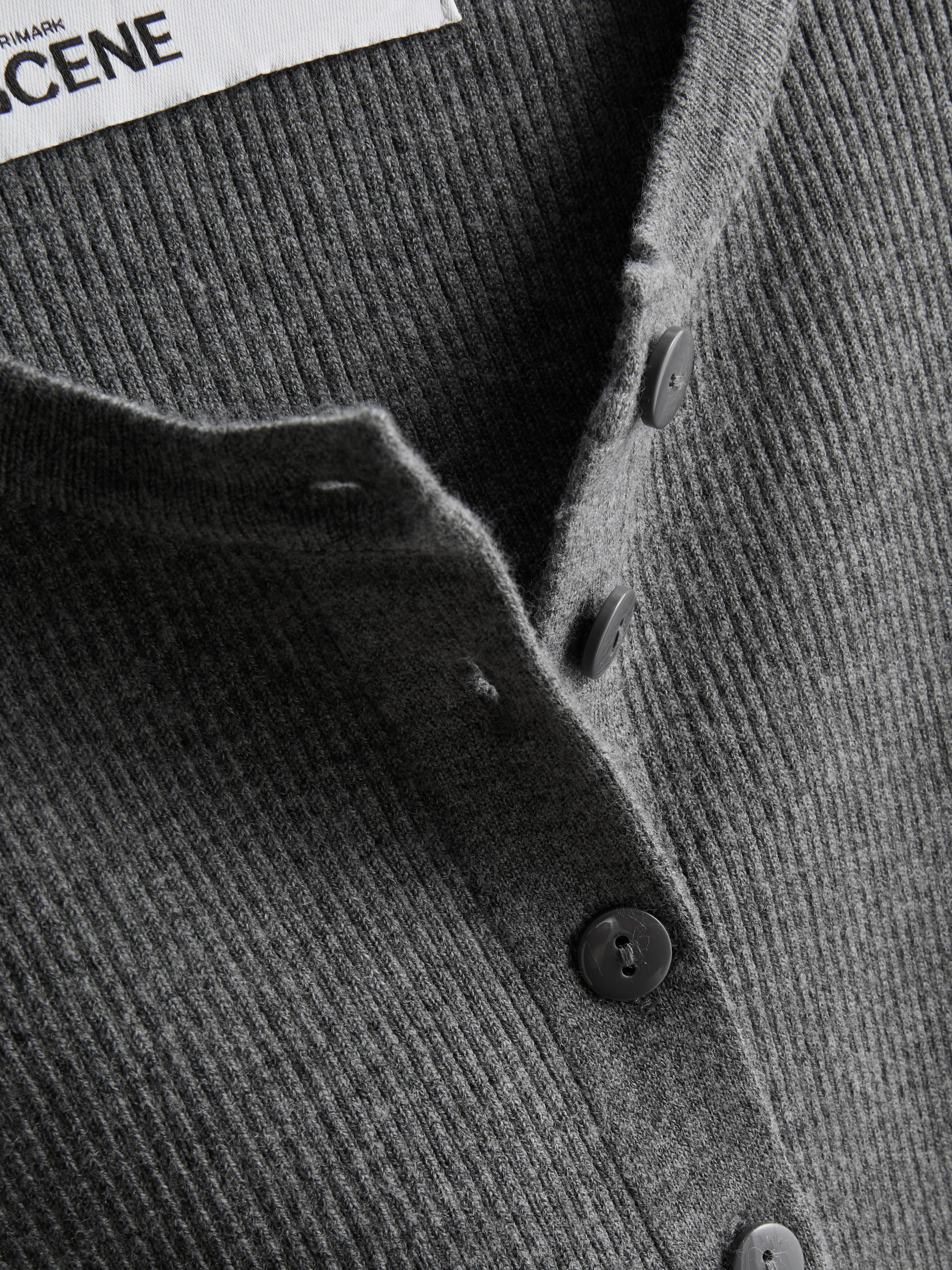 Women's Gray Essential Button-Through Cardigan