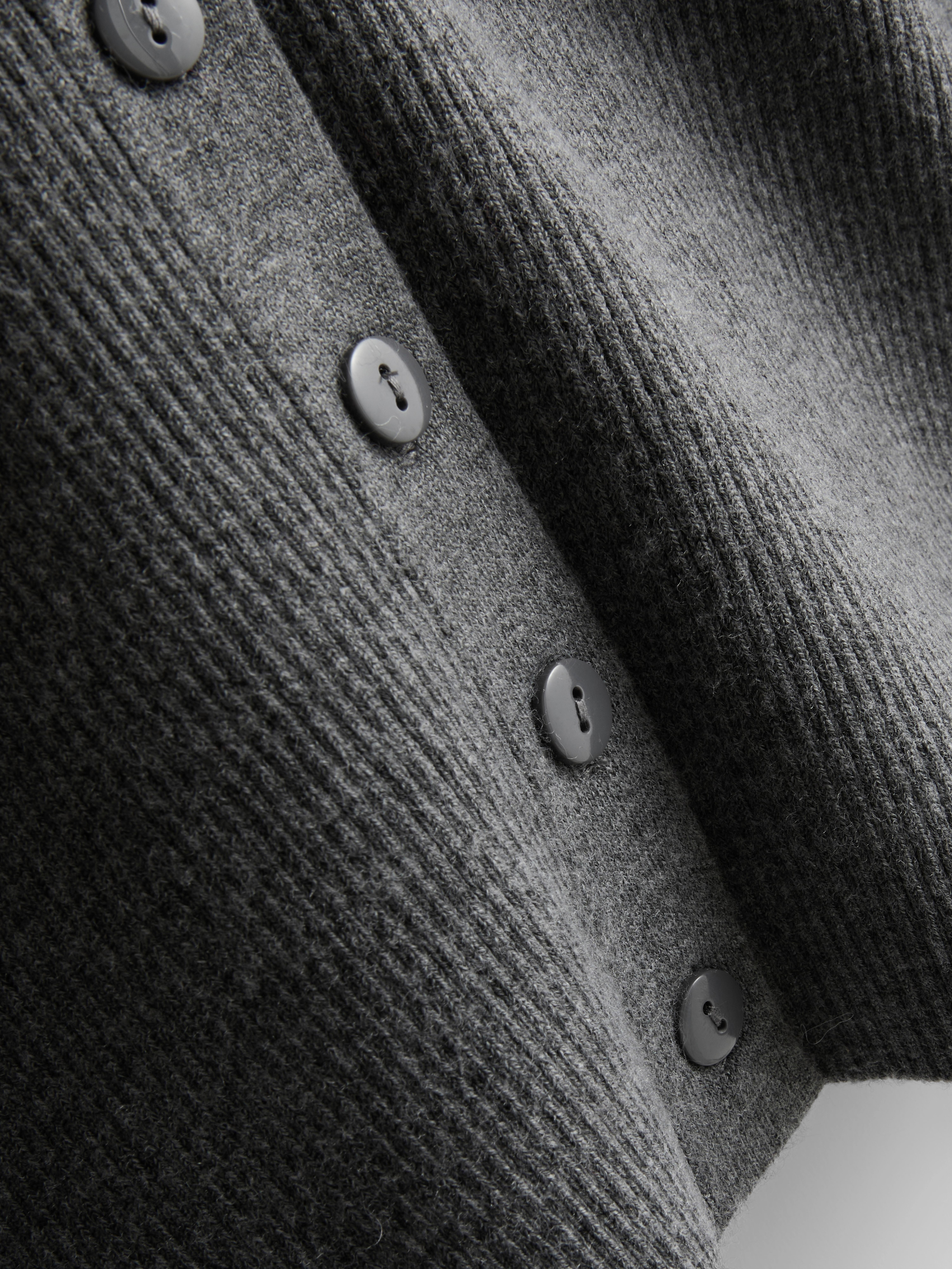 Women's Gray Essential Button-Through Cardigan