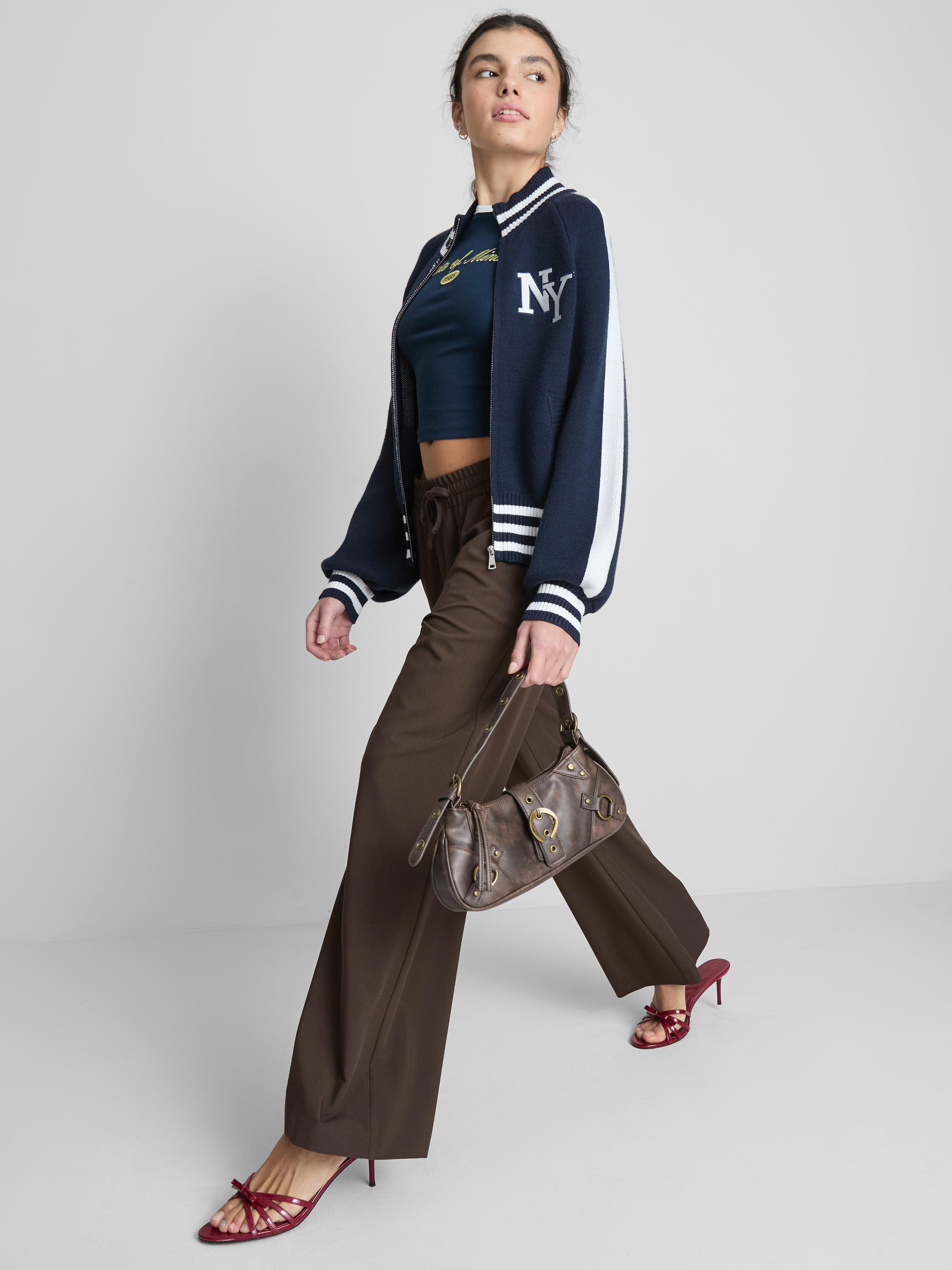 The Primark Scene | Knitted Varsity Zip Through Jumper