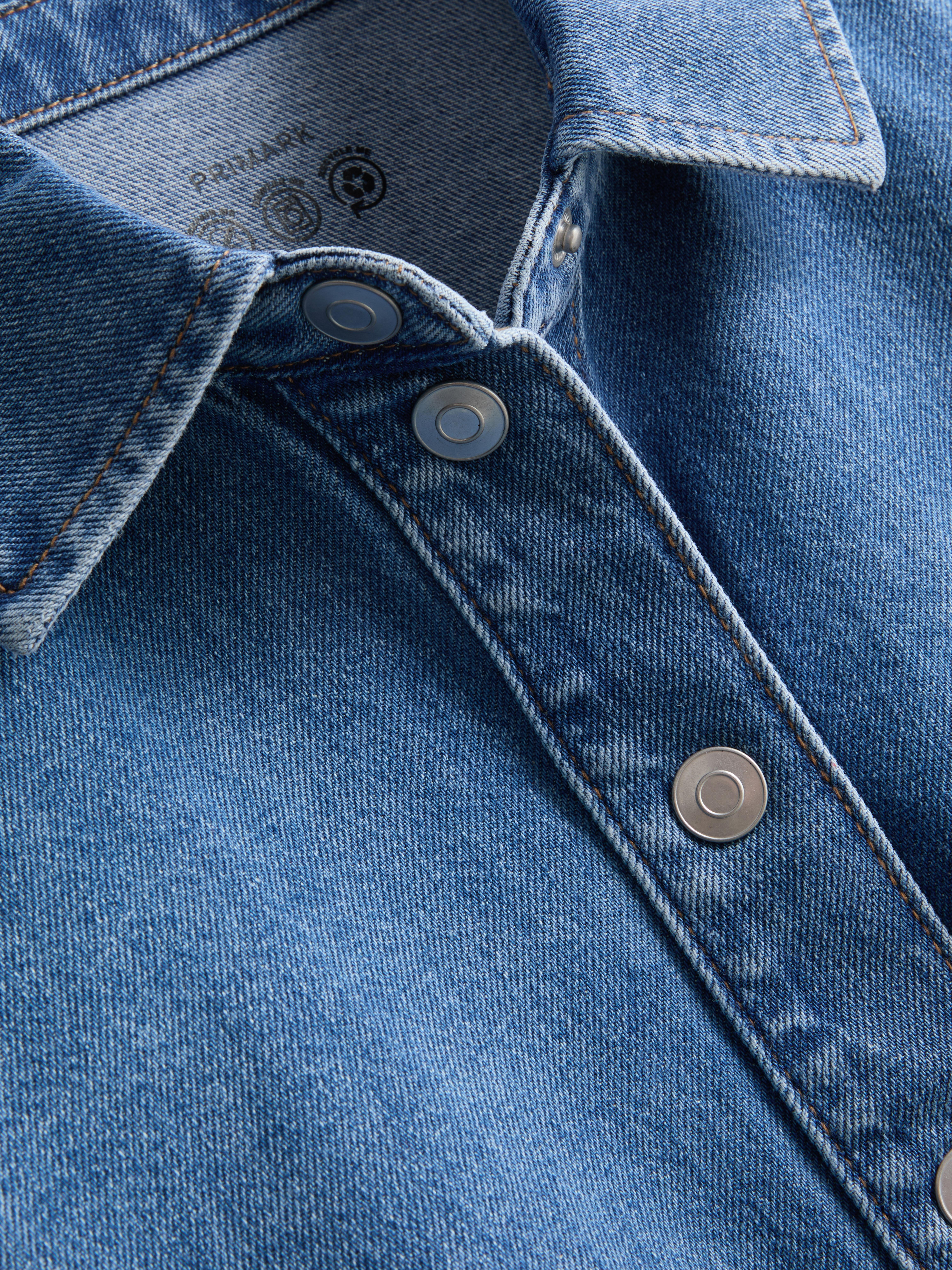 Camisa curta corte largo ganga algodão