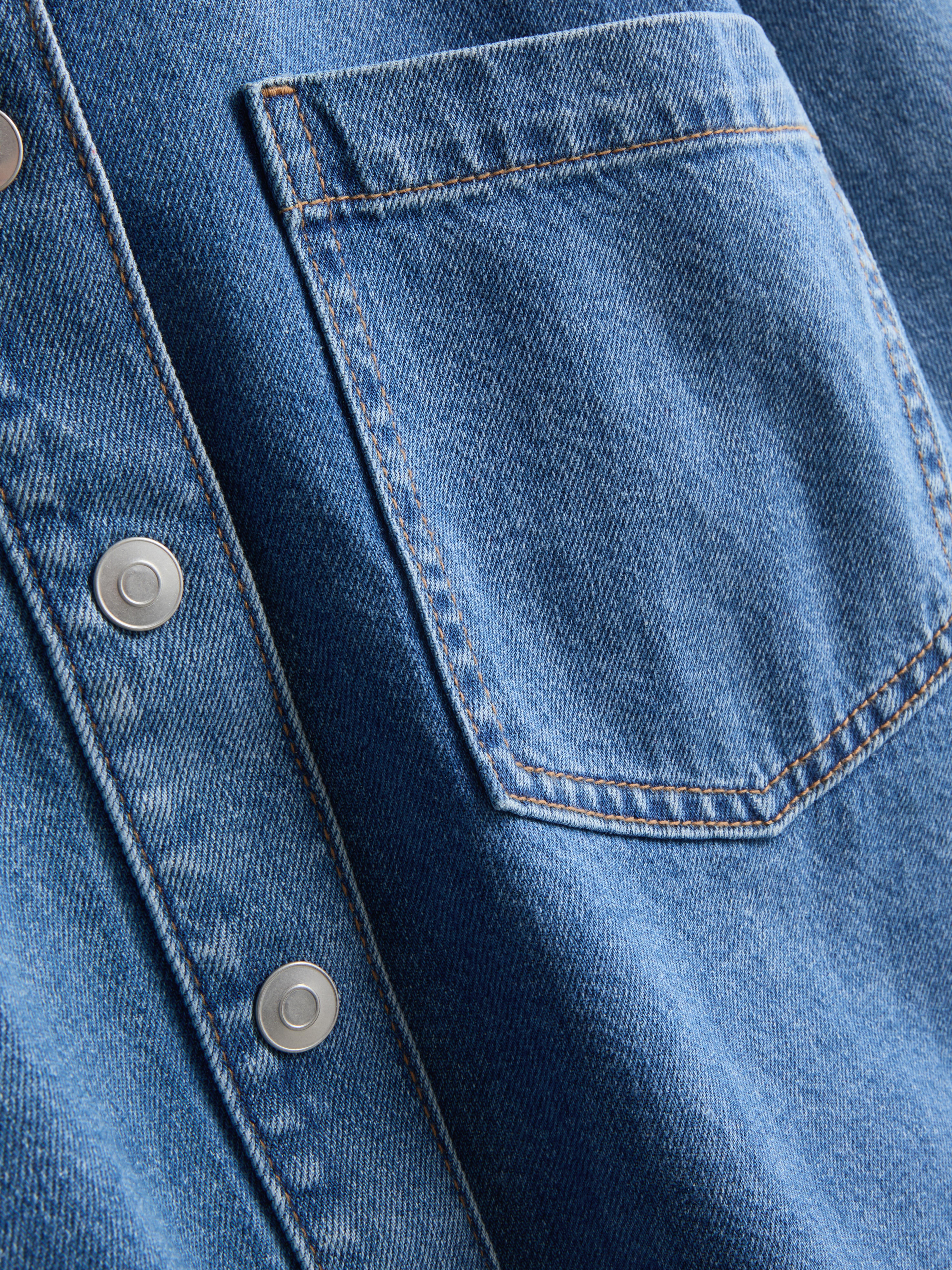 Camisa curta corte largo ganga algodão