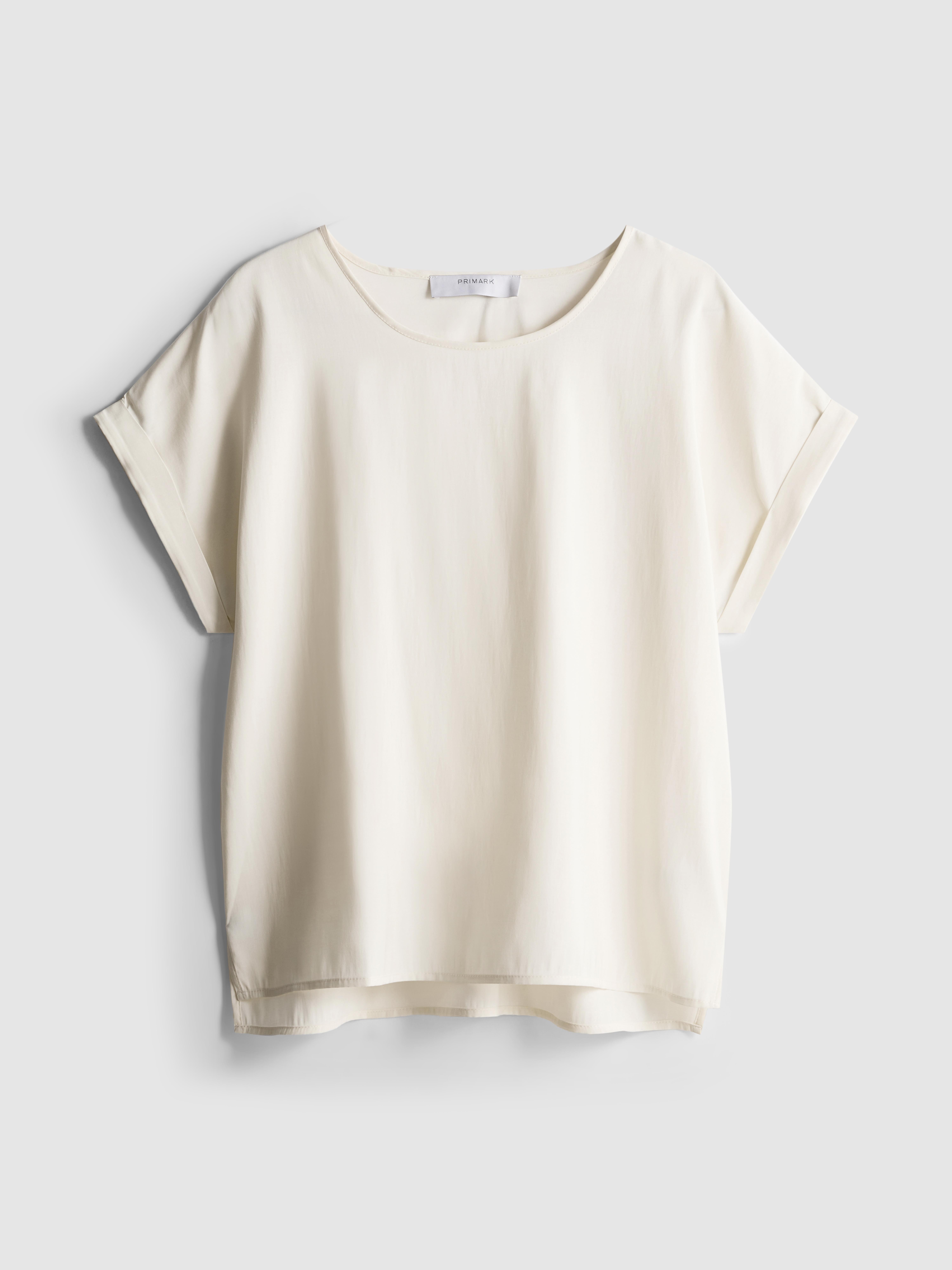 Crew Neck Roll Sleeve Tee