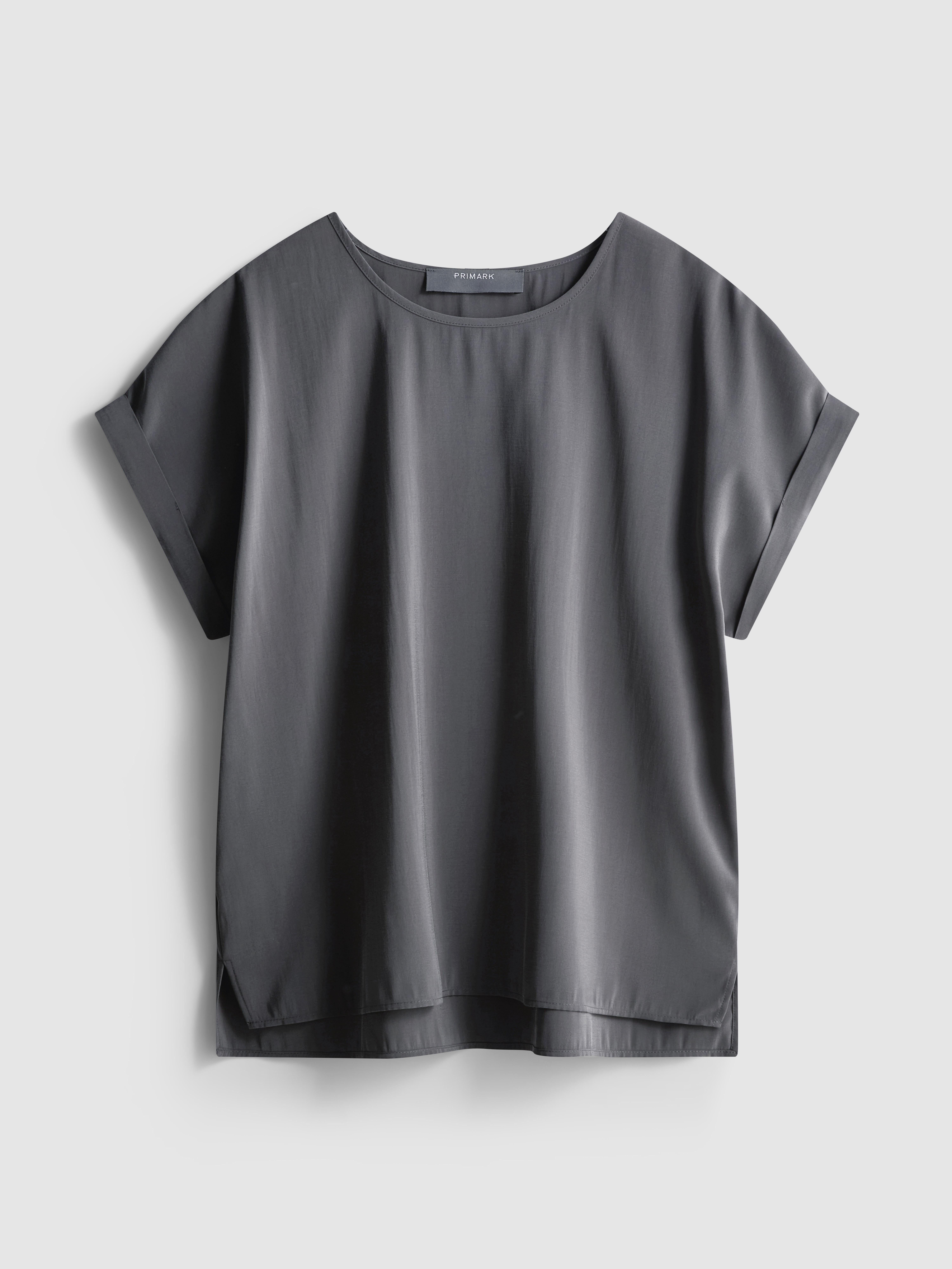 Crew Neck Roll Sleeve Tee