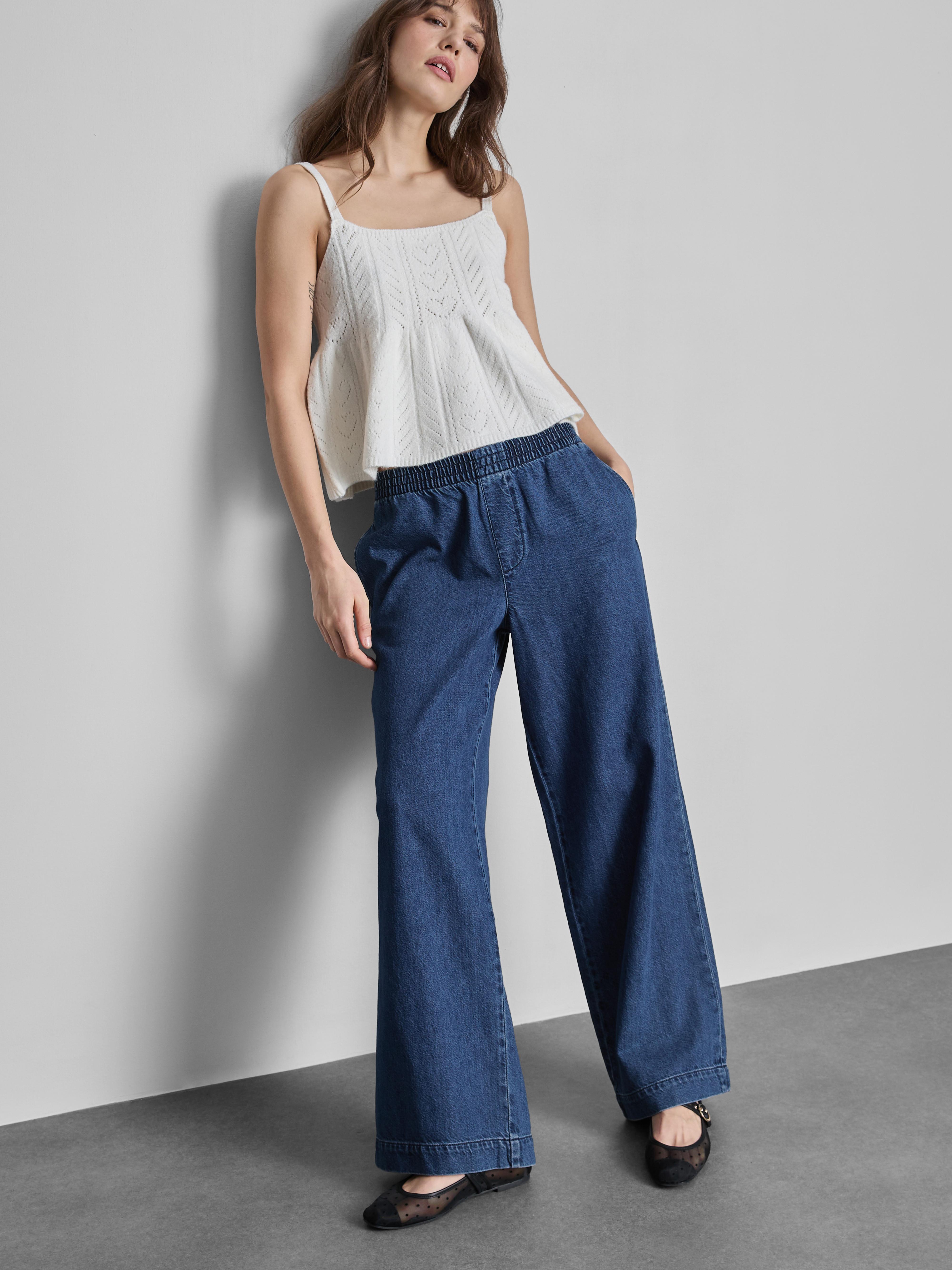 Pantalones de chándal vaqueros de algodón anchos