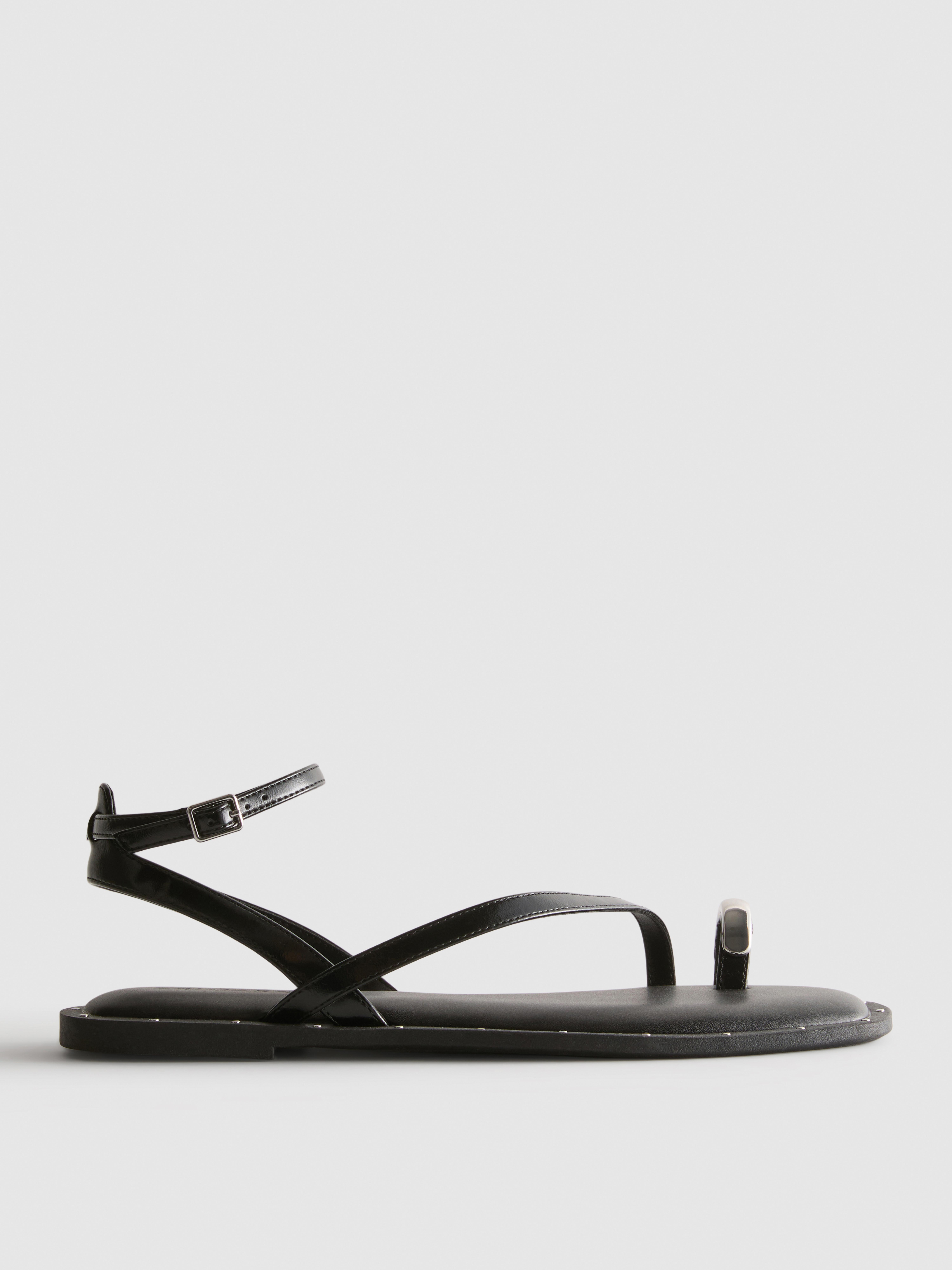 Studded Toe Loop Sandals