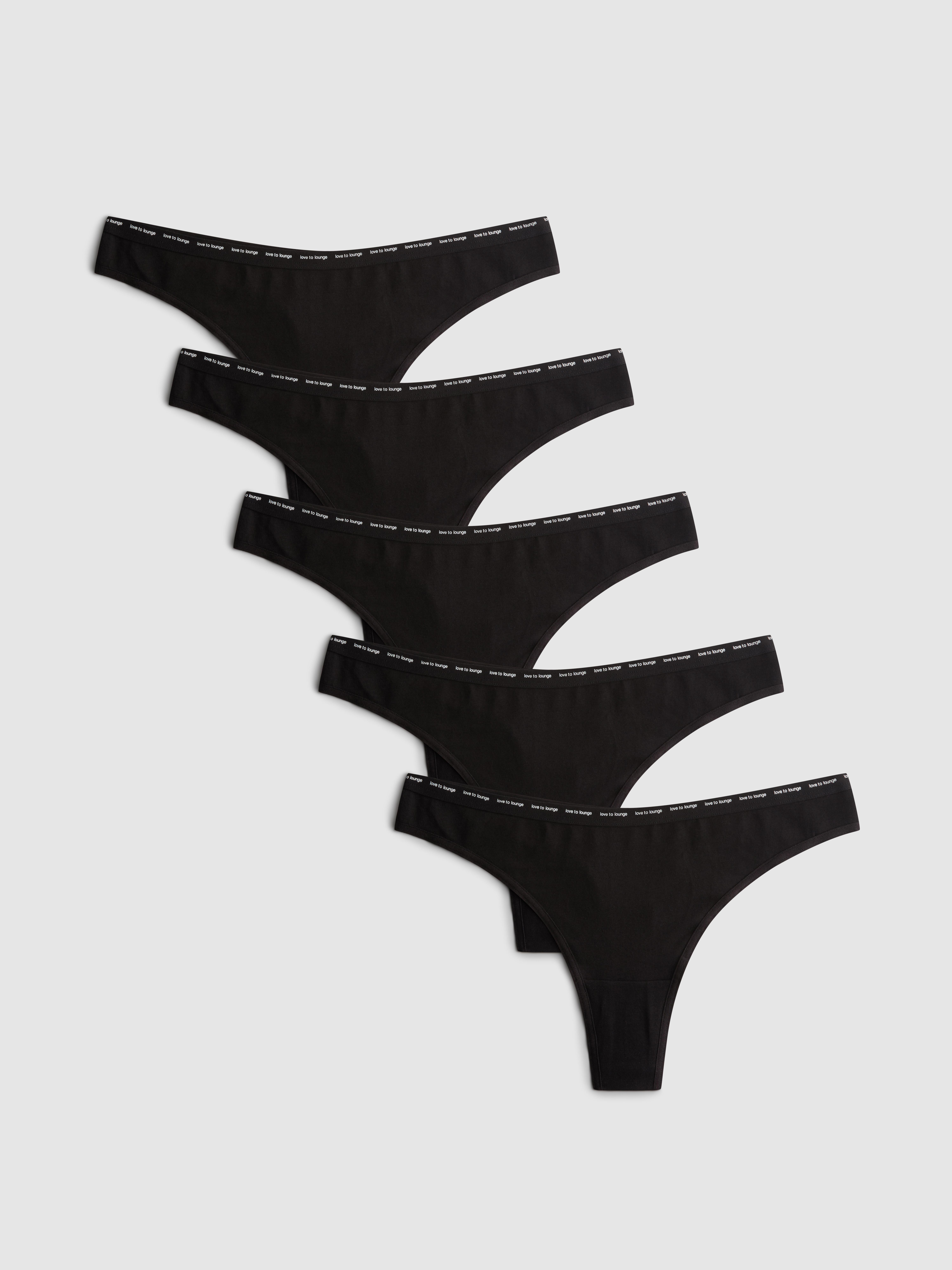 Lot de 5 strings en coton majoritaire Love To Lounge