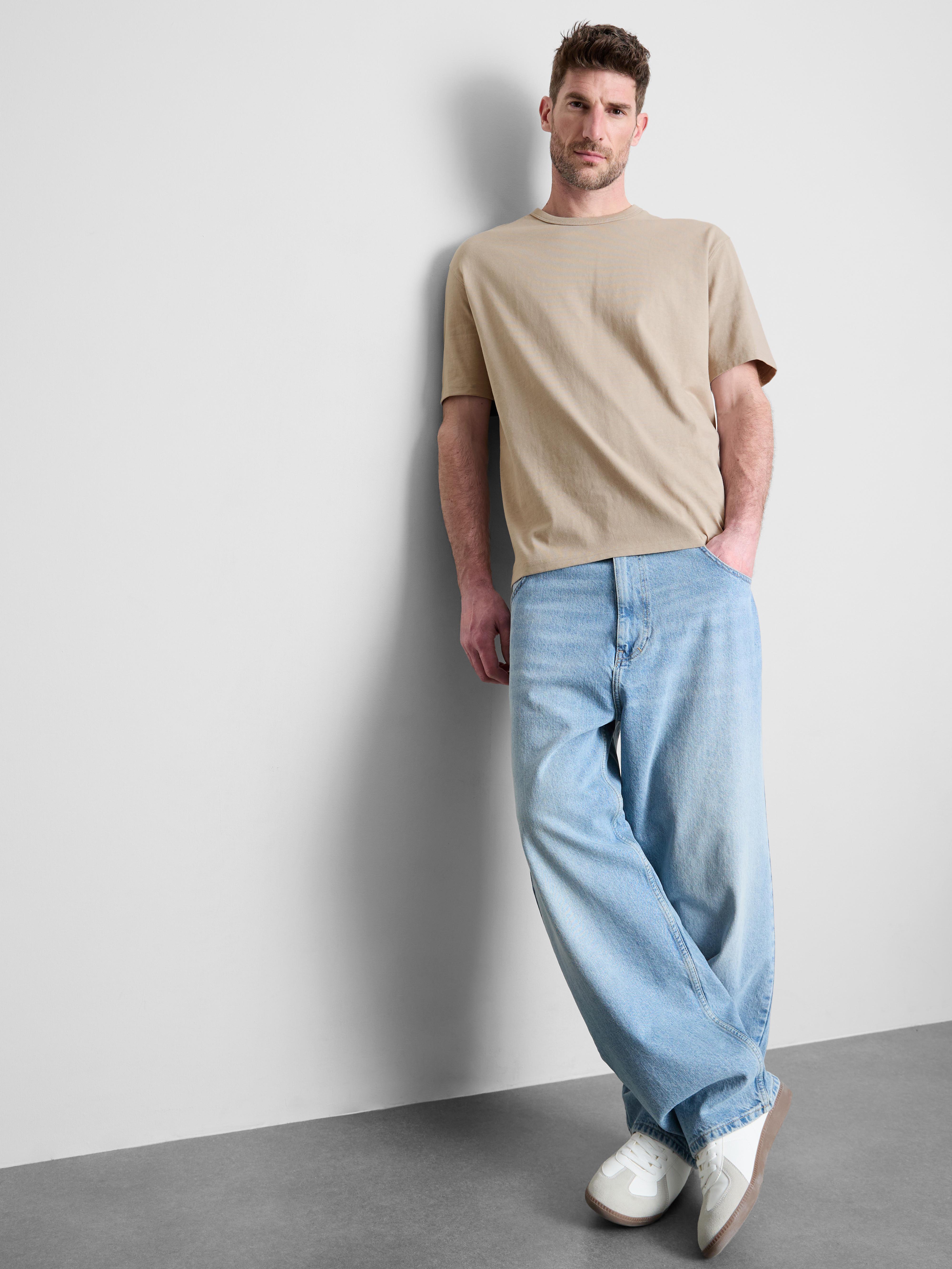 Relaxed Fit Cotton T-Shirt Stone
