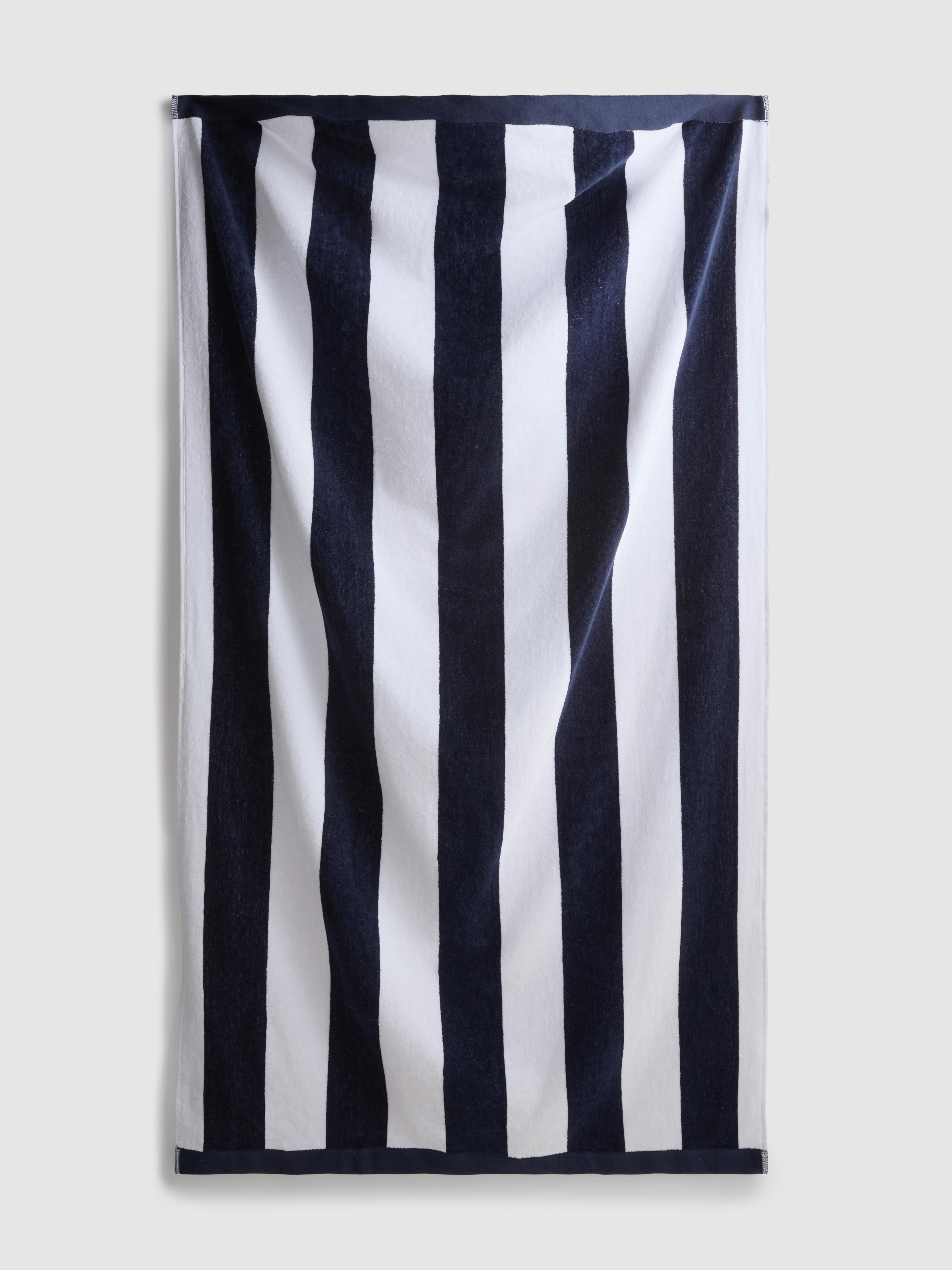 Toalla de playa con rayas anchas tipo caseta