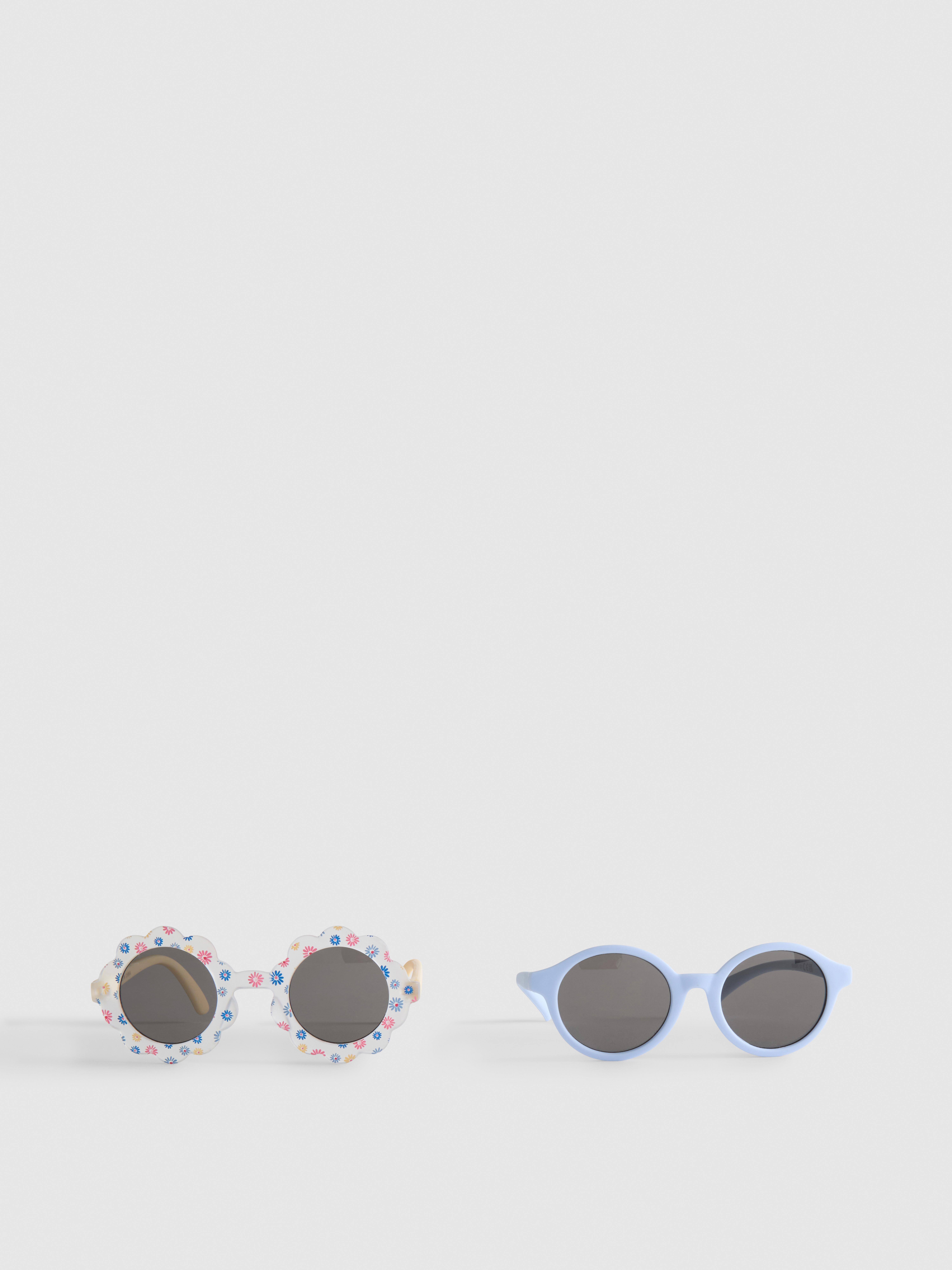 2pk Round Frame Sunglasses