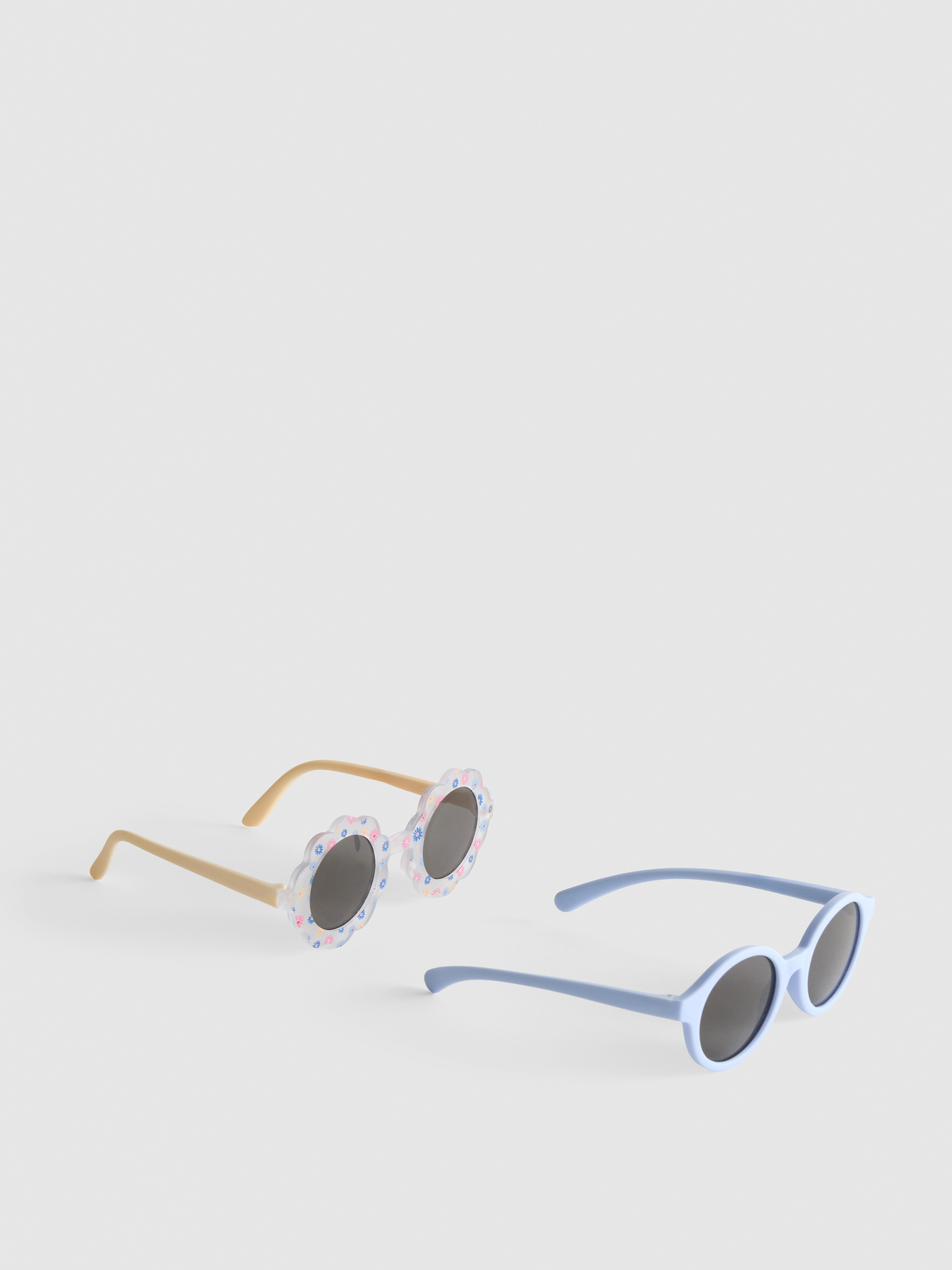 2pk Round Frame Sunglasses