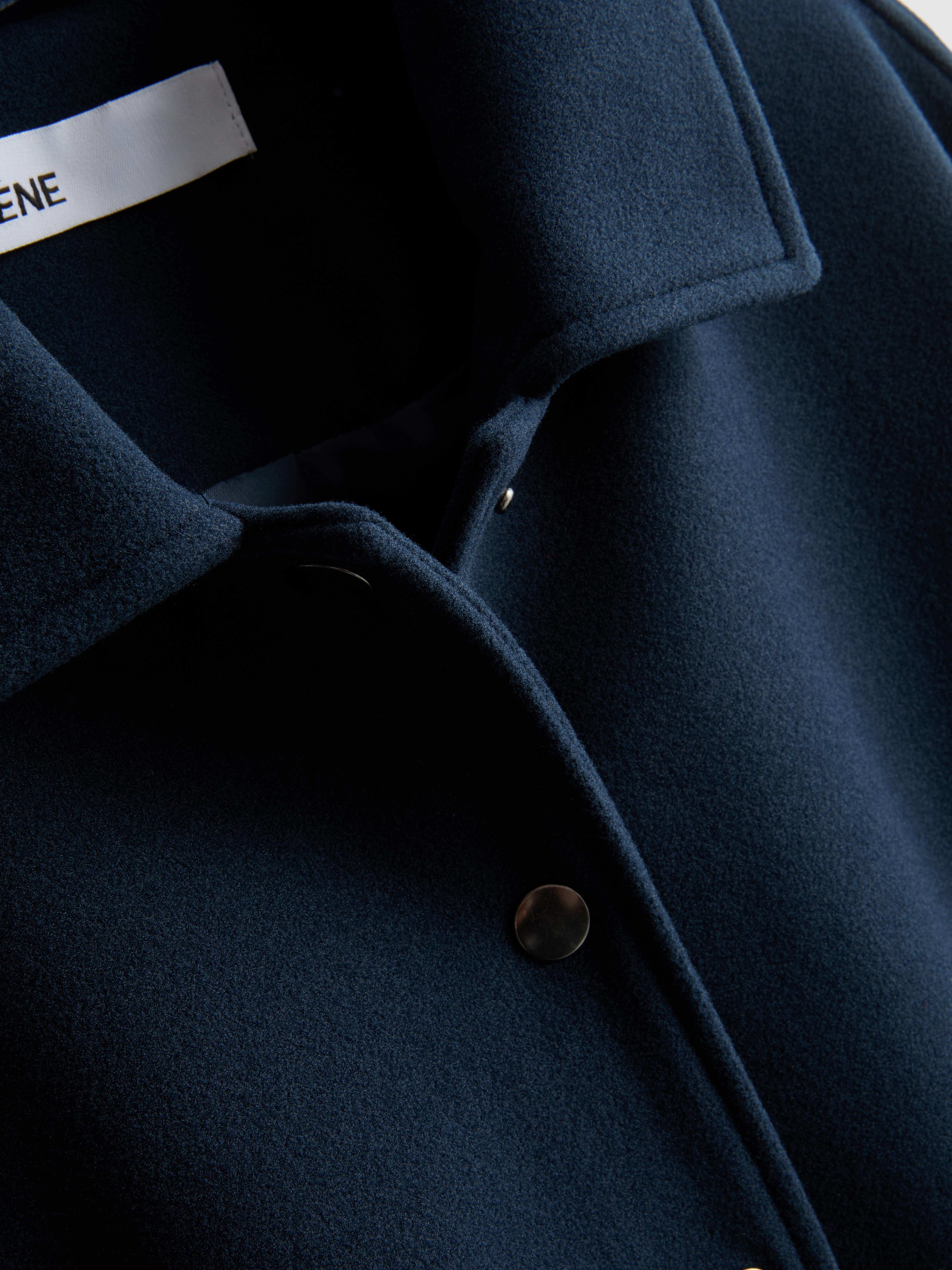 Women's Navy Stripe Detail Varsity Jacket