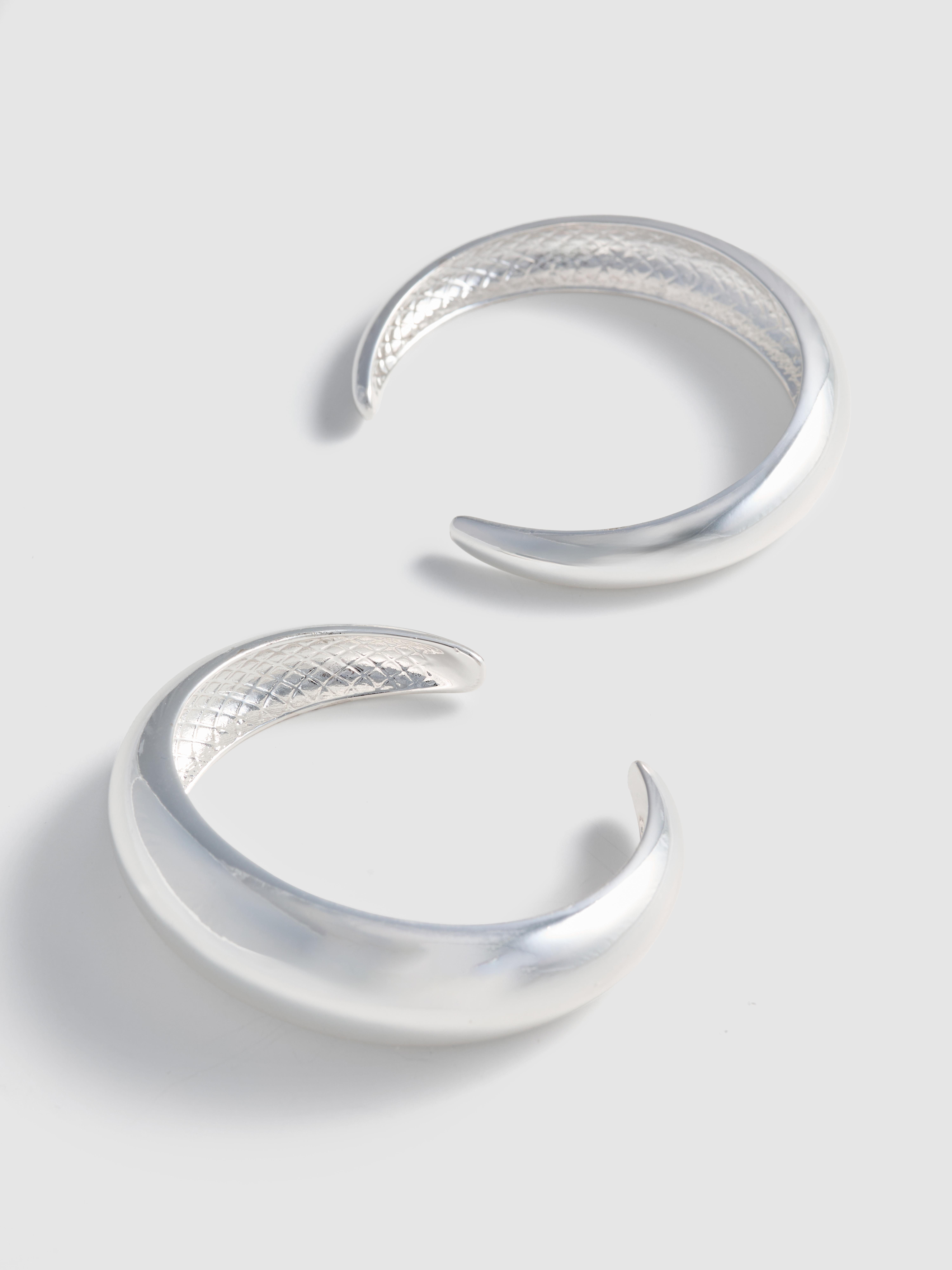 2pk The Edit Chunky Bangles White