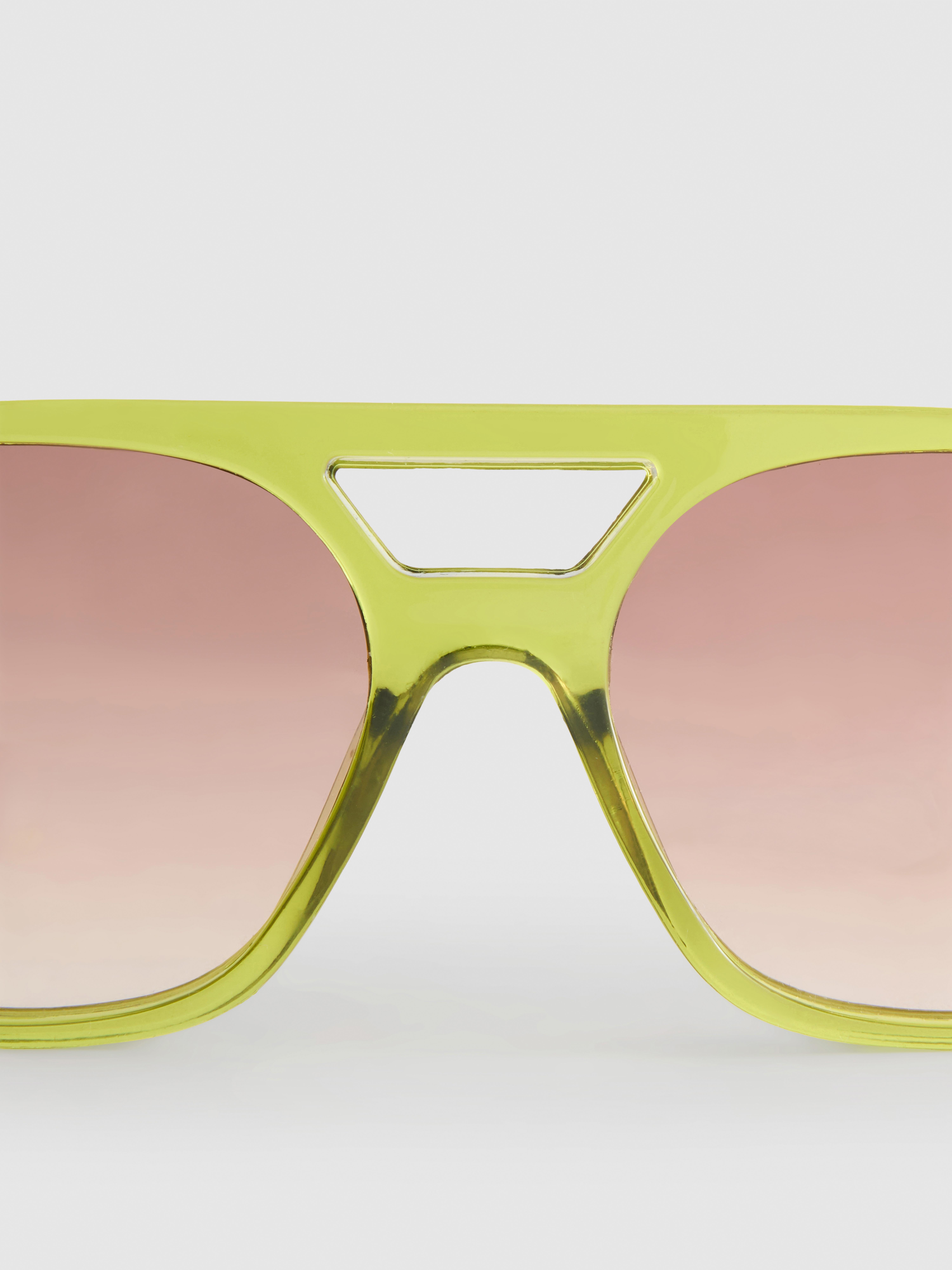 Clear Frame Aviator-Style Sunglasses