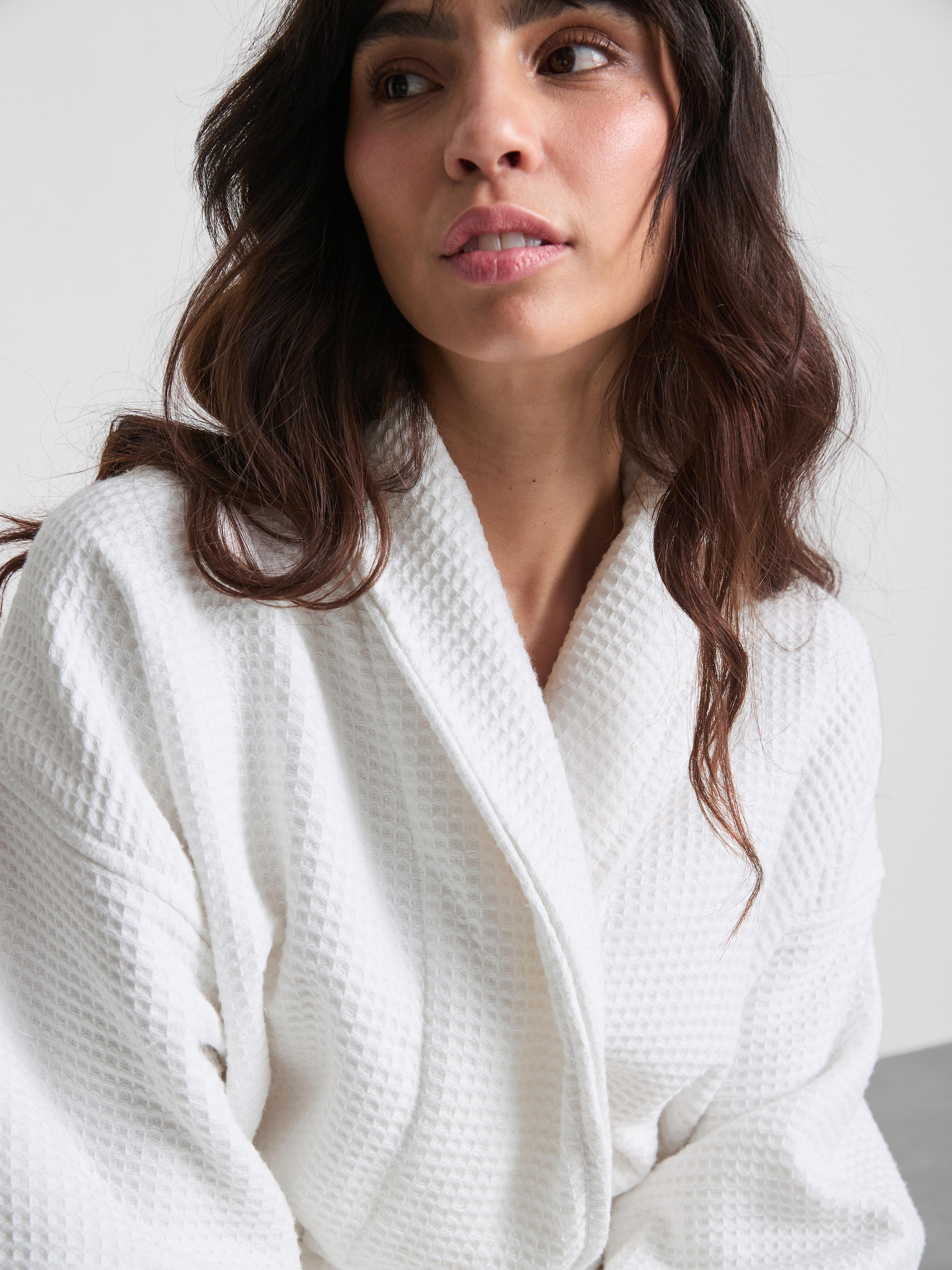 Peignoir de bain à texture gaufrée