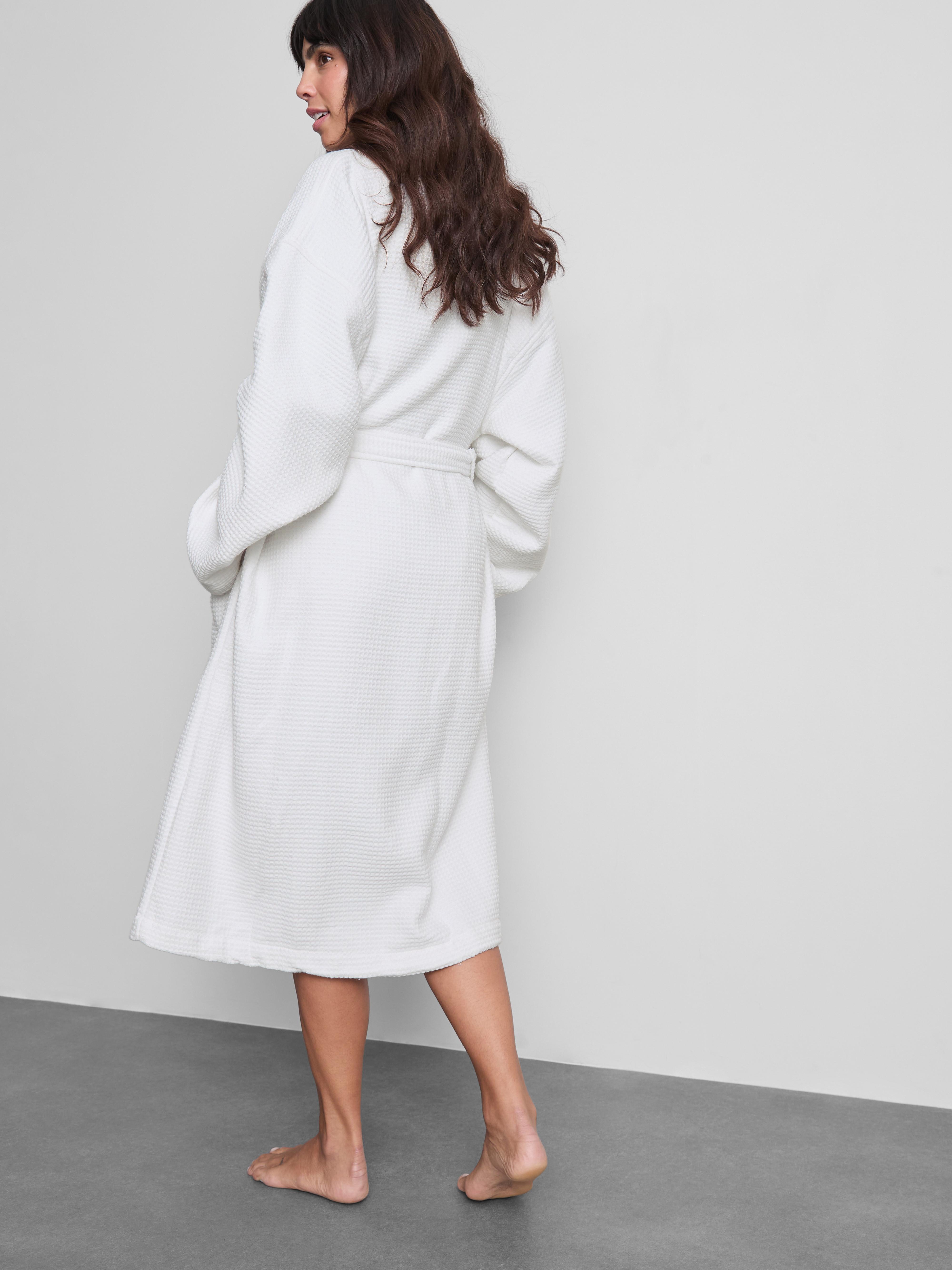 Peignoir de bain à texture gaufrée