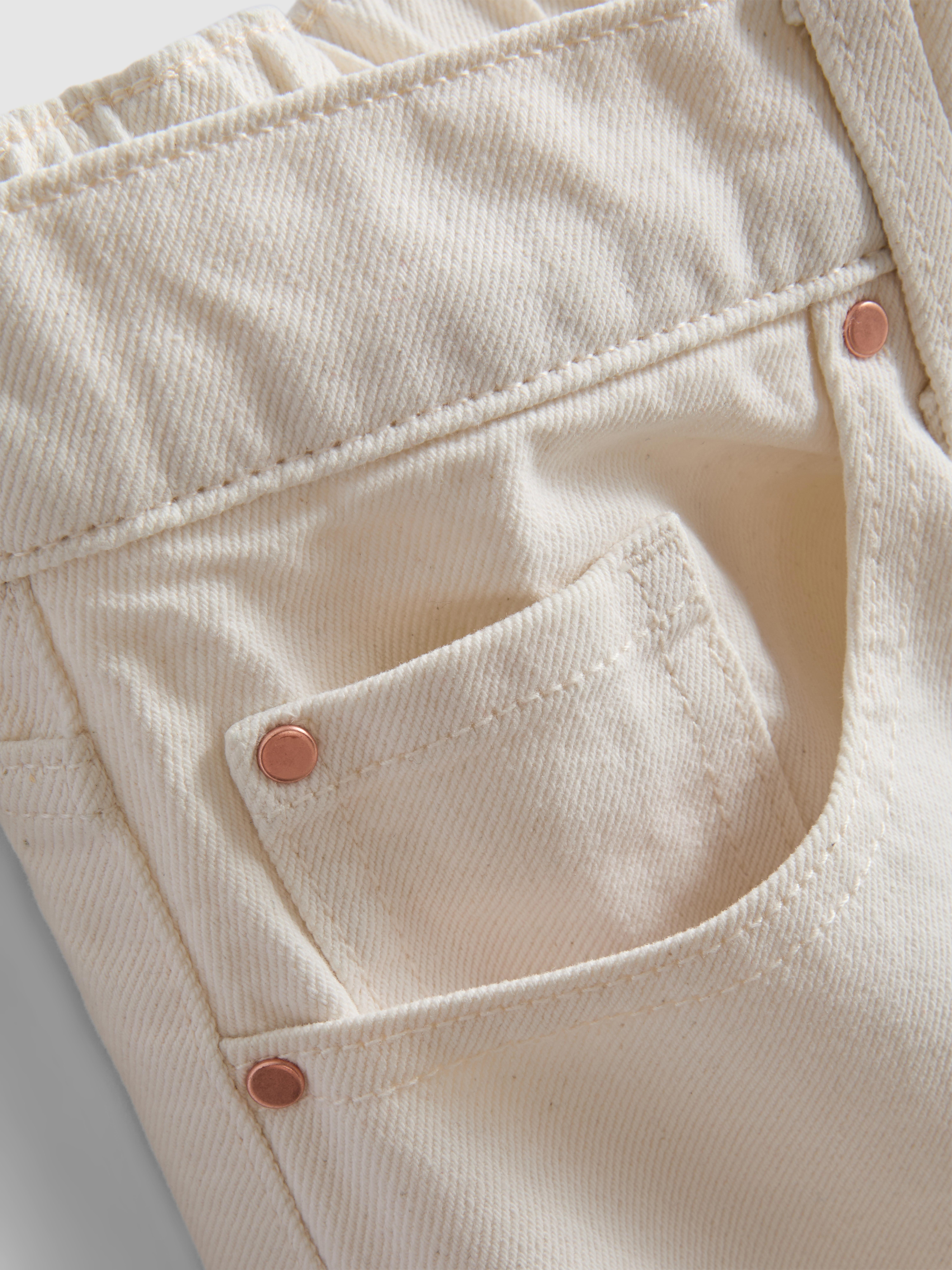 Cotton Denim Longline Bermuda Shorts