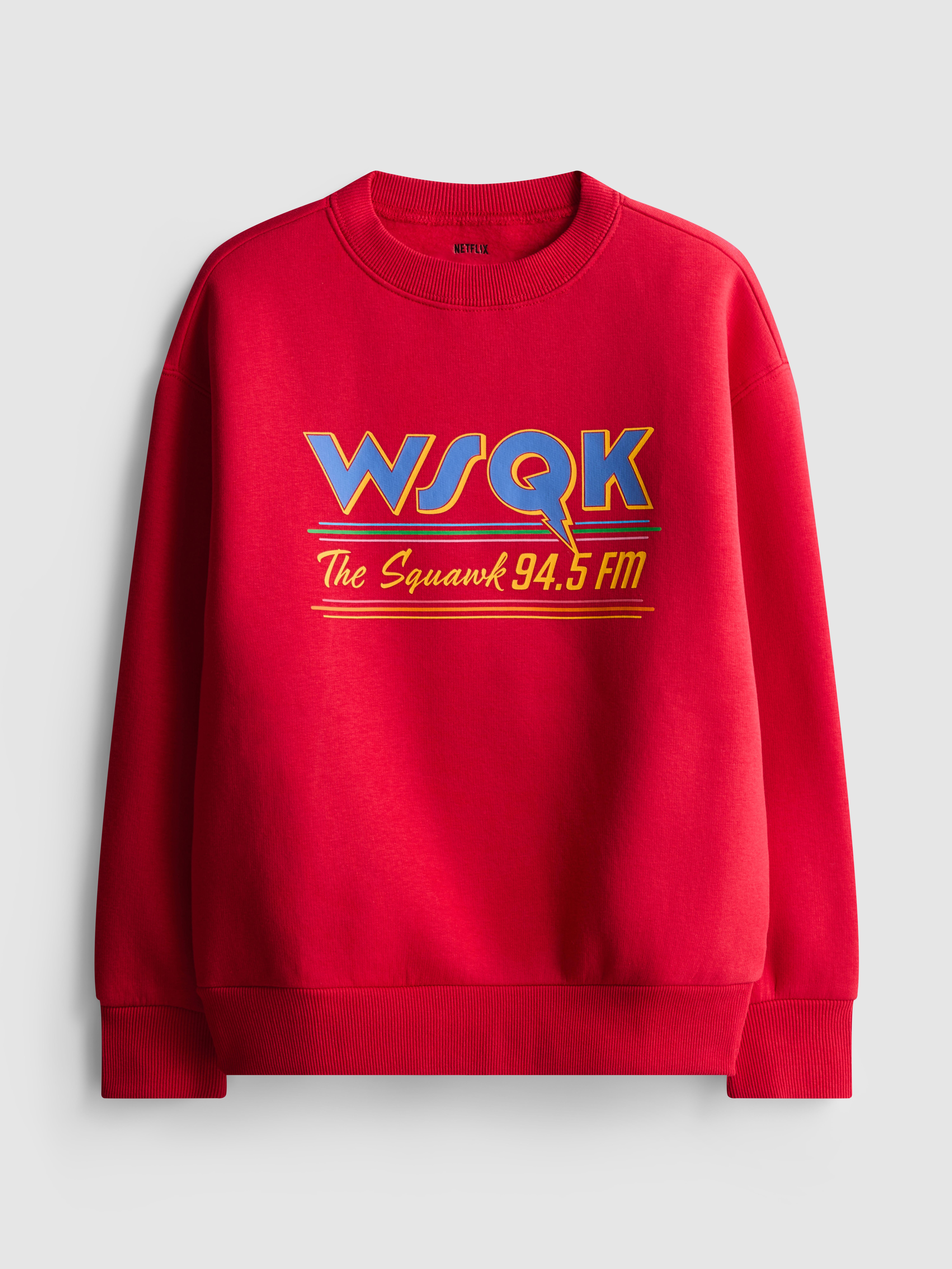 Boys Red 7-15yrs | Stranger Things Squawk Radio Sweatshirt
