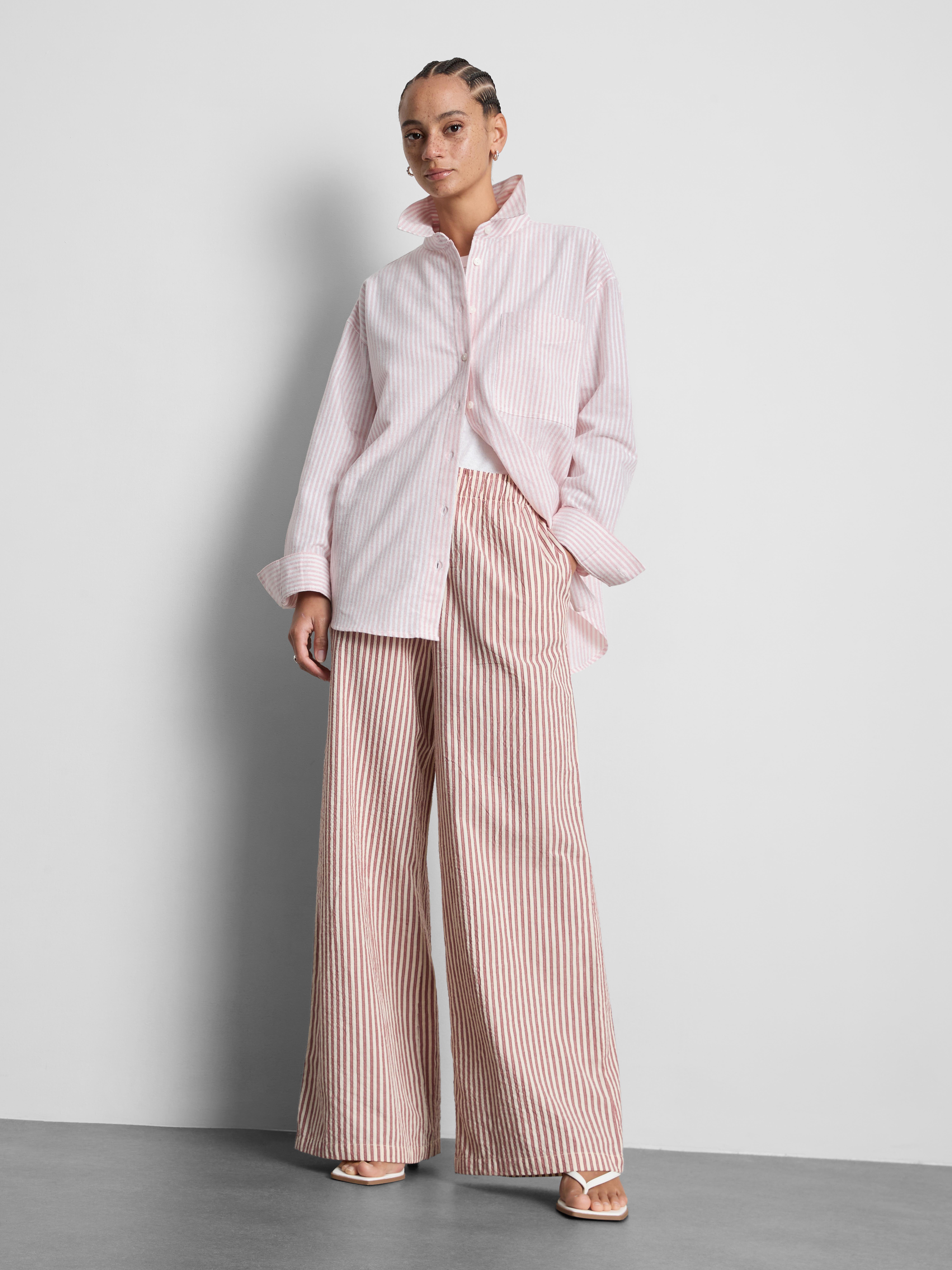 Essential Oxford-Hemd Rosa