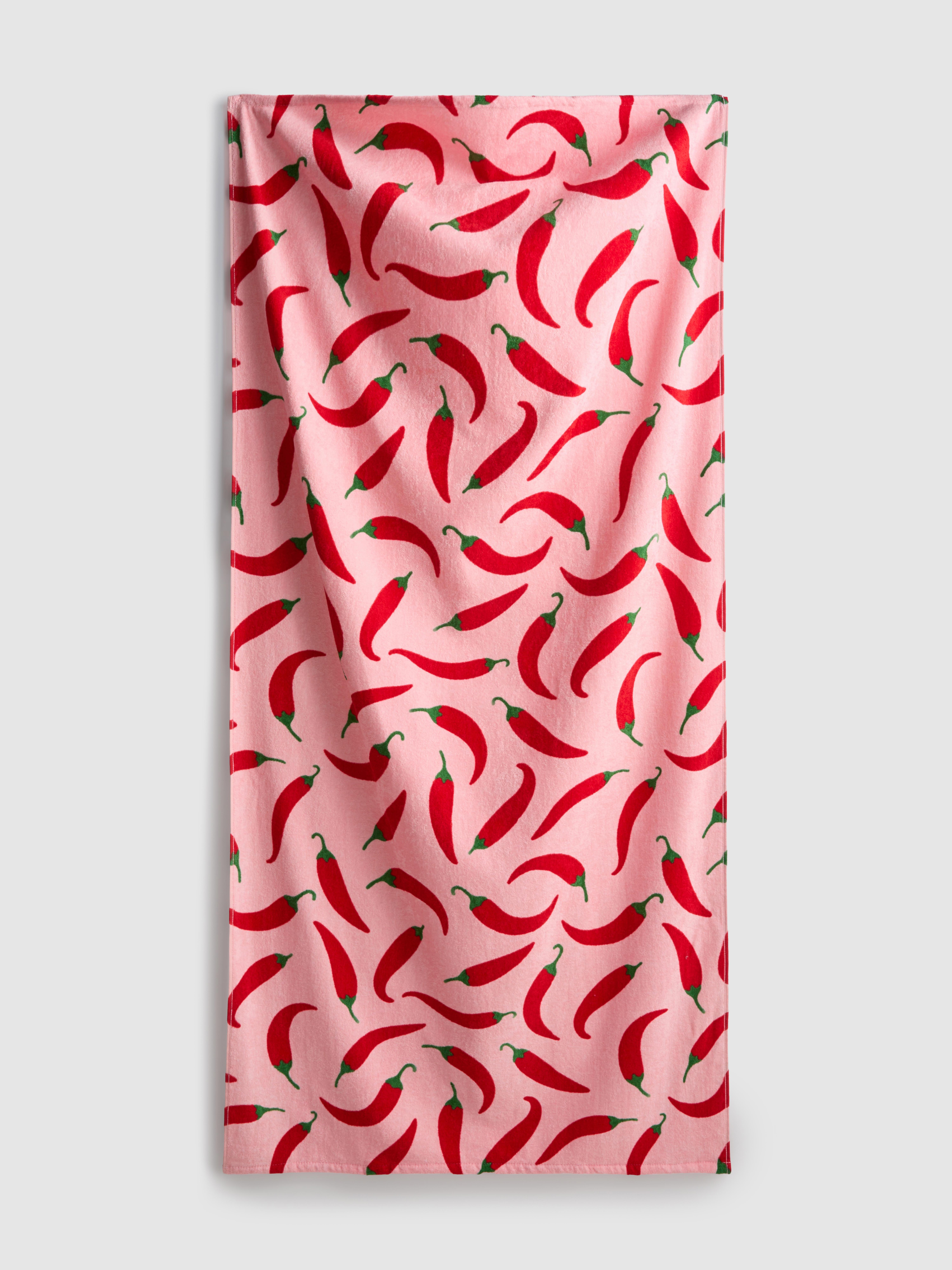 Serviette de plage imprimée Rose vif