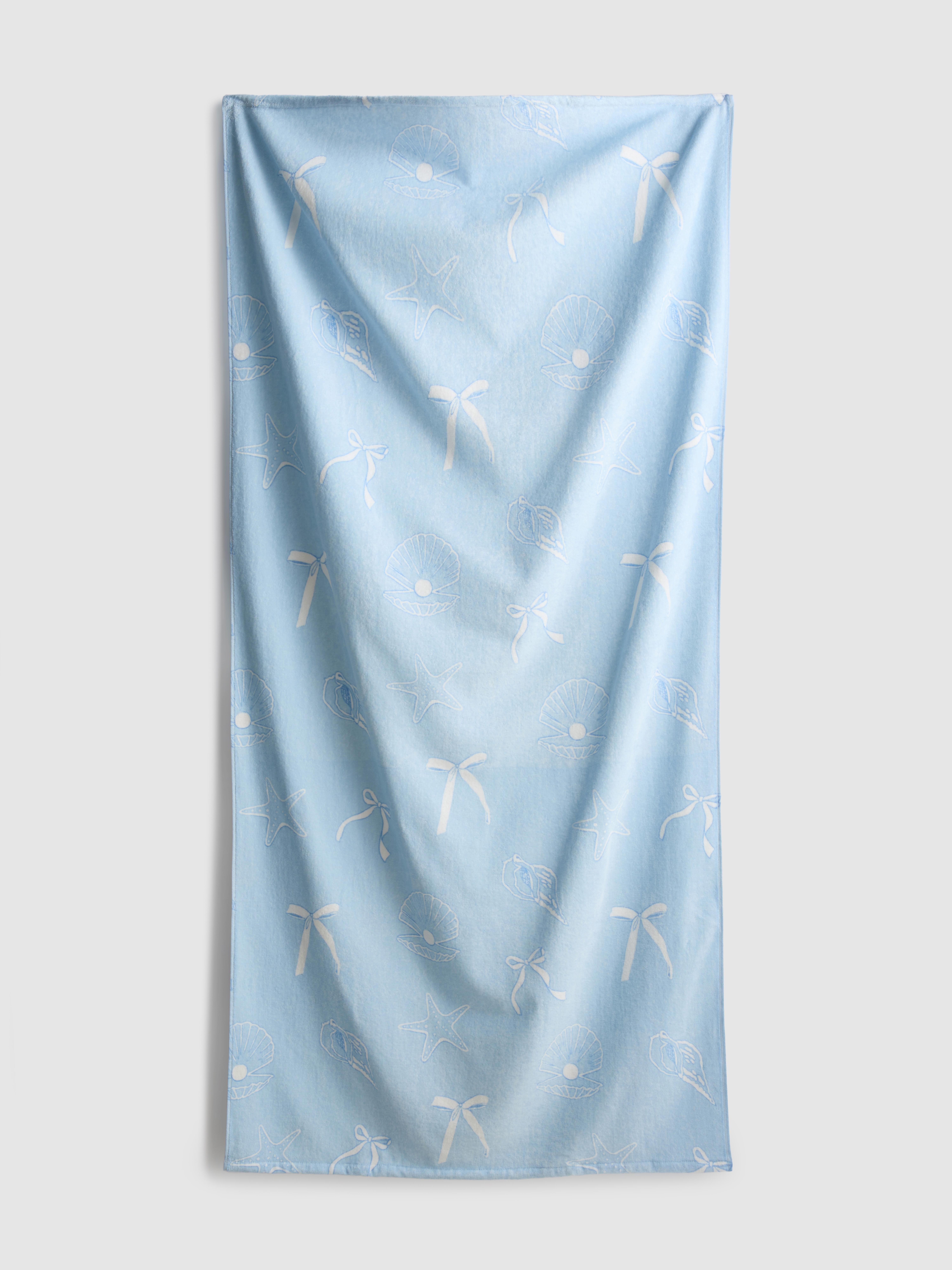 Serviette de plage imprimée Bleu