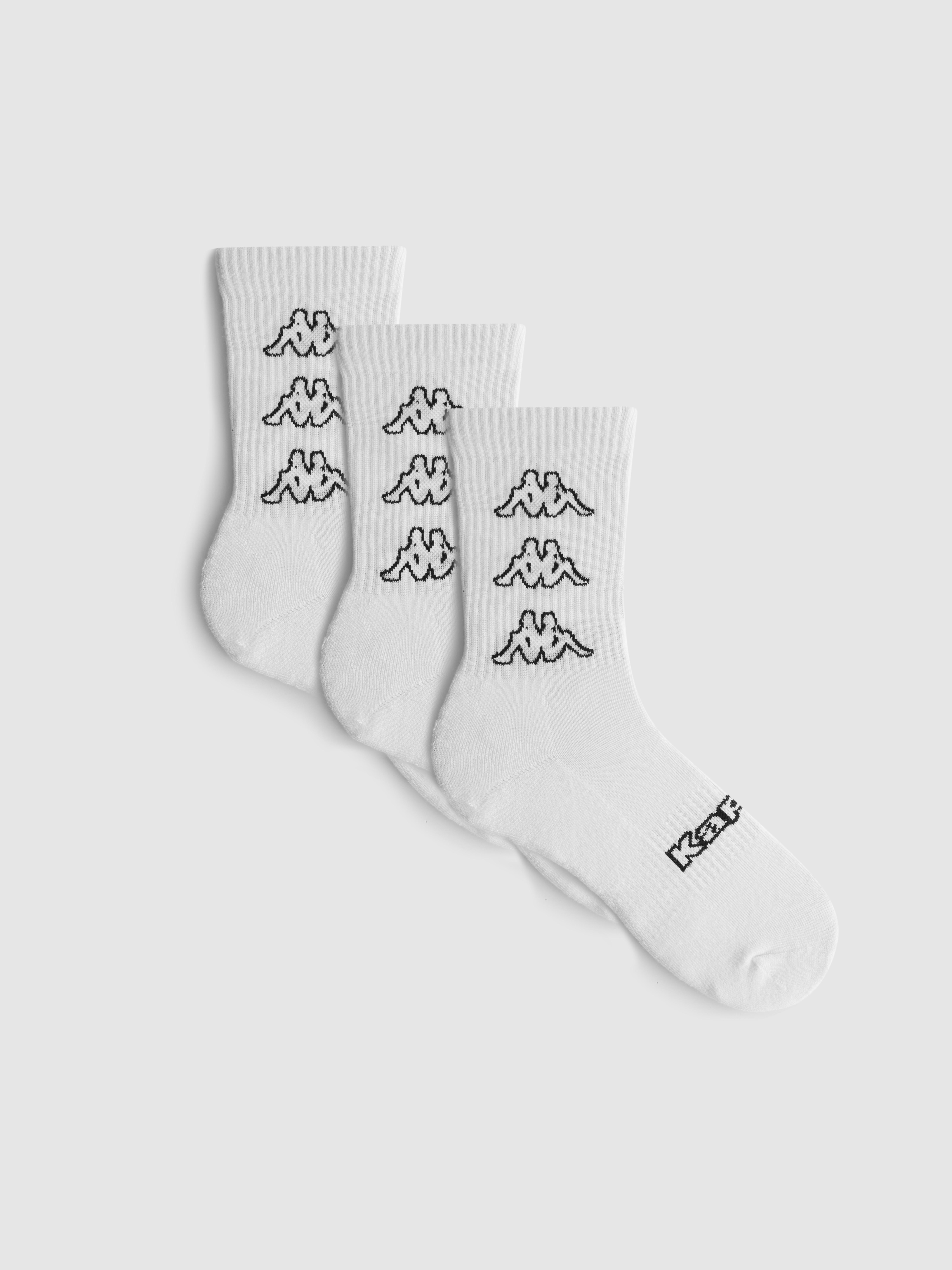 Men's White 3-Pack Kappa x Primark Sports Socks