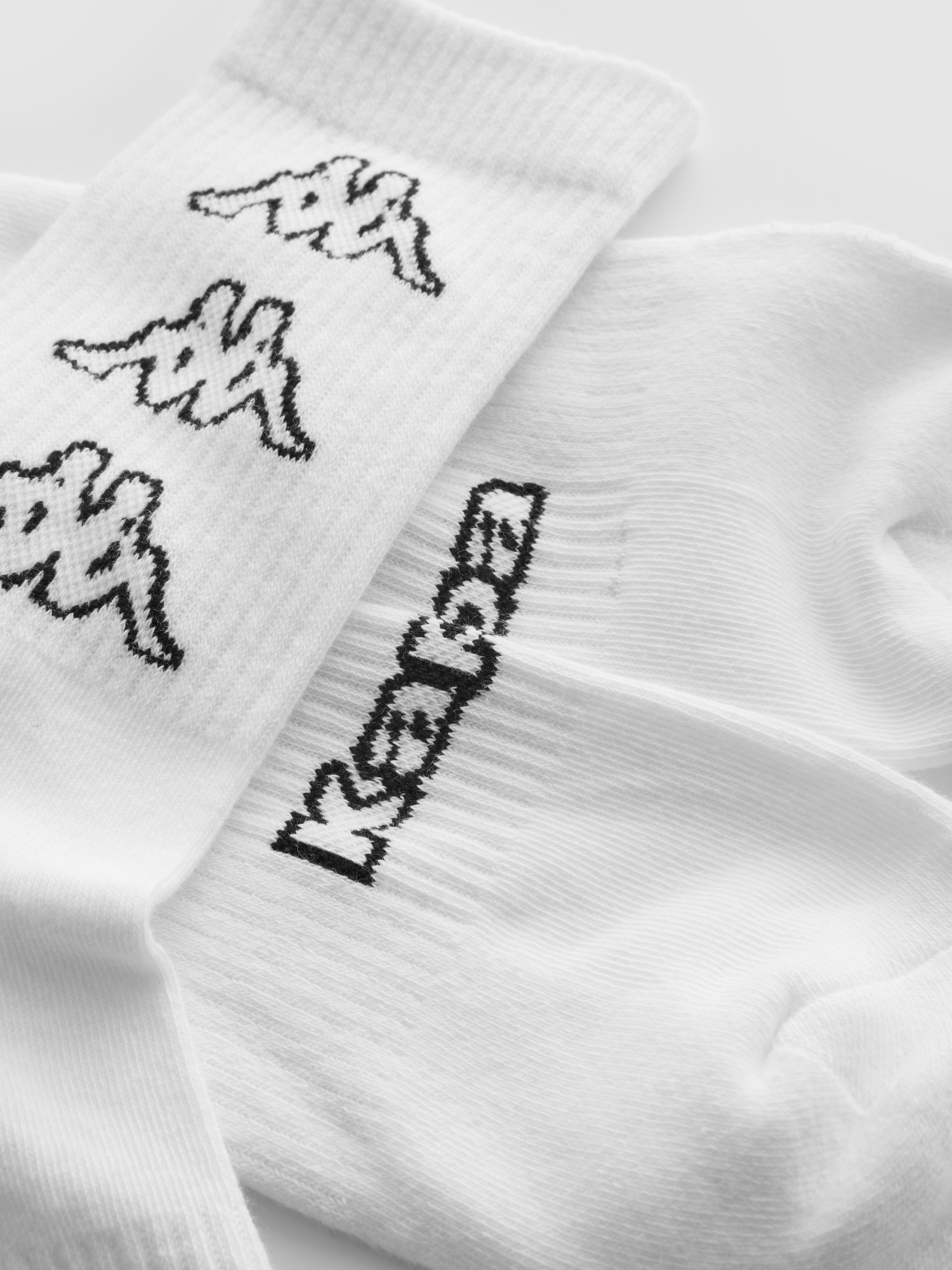 Men's White 3-Pack Kappa x Primark Sports Socks