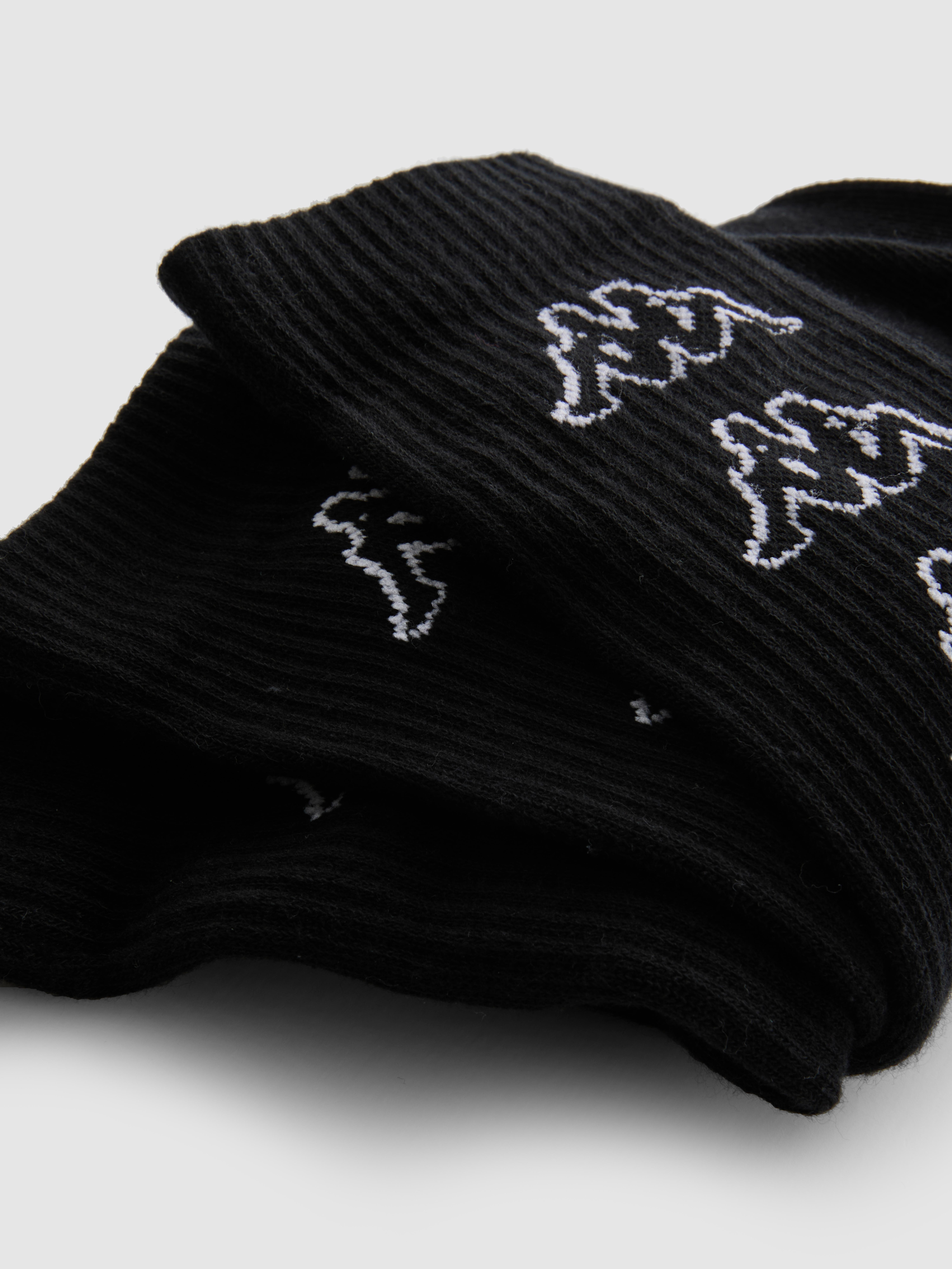 Men's Black 3-Pack Kappa x Primark Sports Socks