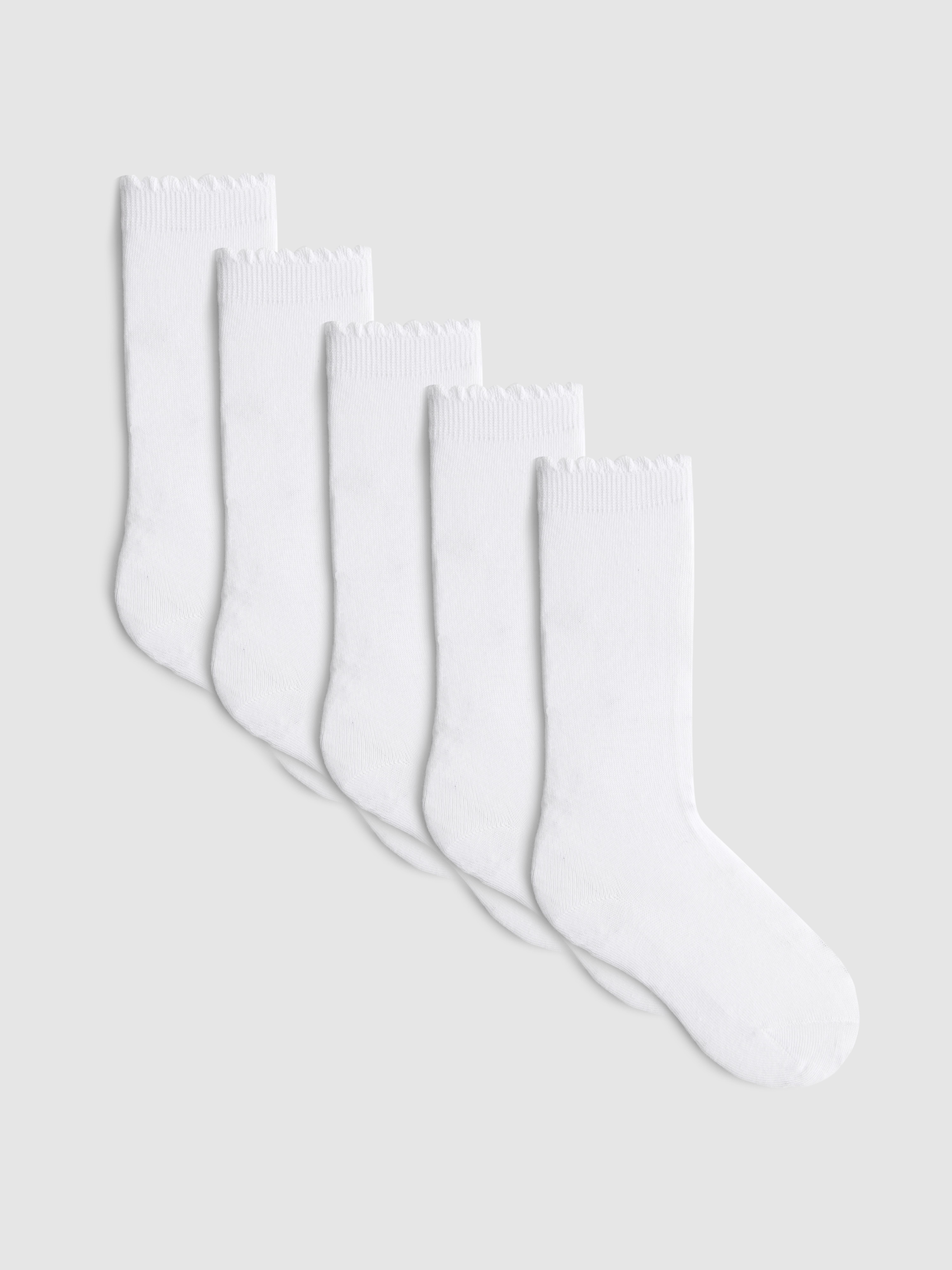 5pk Cotton Rich Knee High Socks
